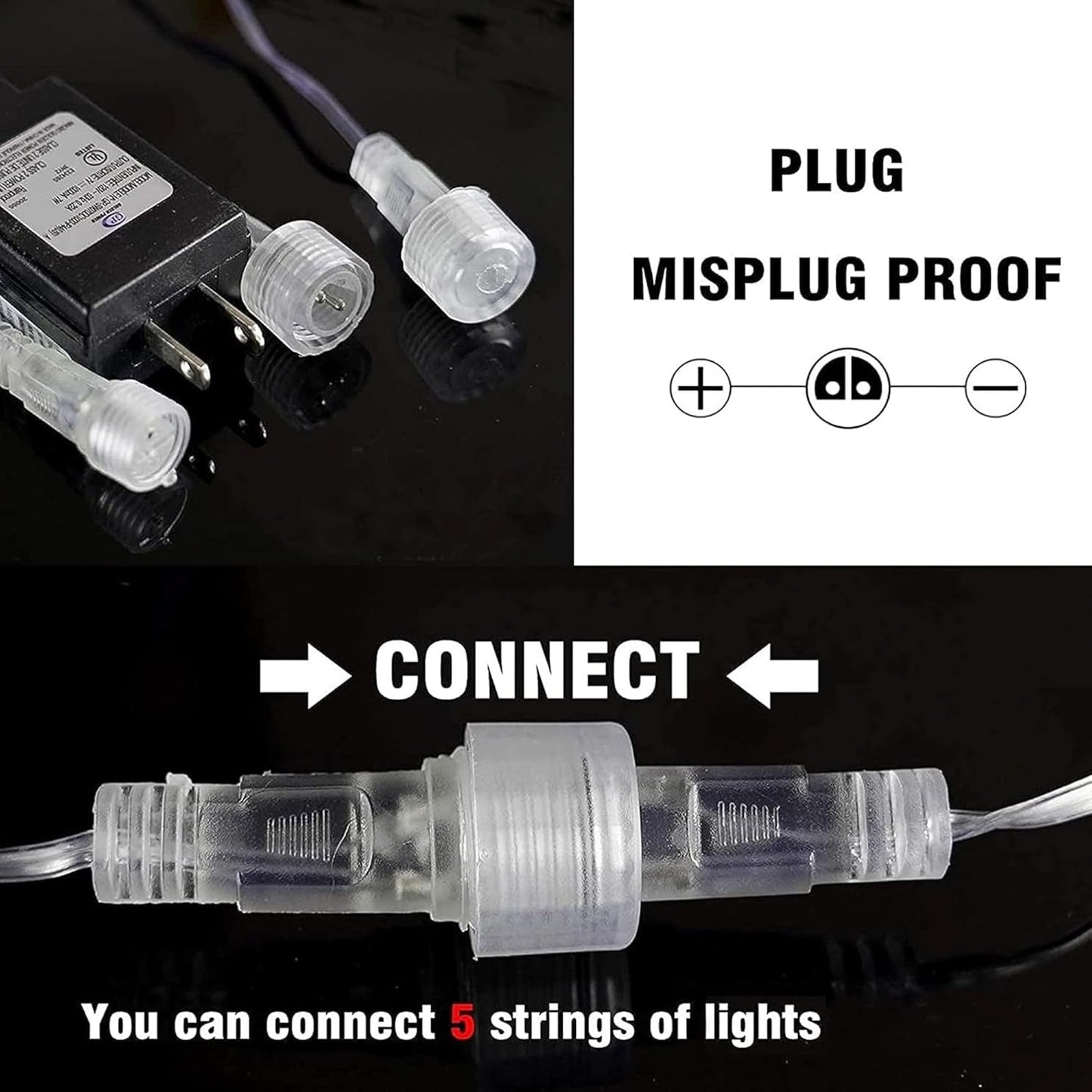 Dazzle Bright 288 LED Christmas Light, 11.8 Inch Meteor Shower Rain Lights with 8 Tubes，Waterproof Plug in Falling Rain Lights Christmas Decorations for Xmas Bushes Tree Yard Party, Blue and White