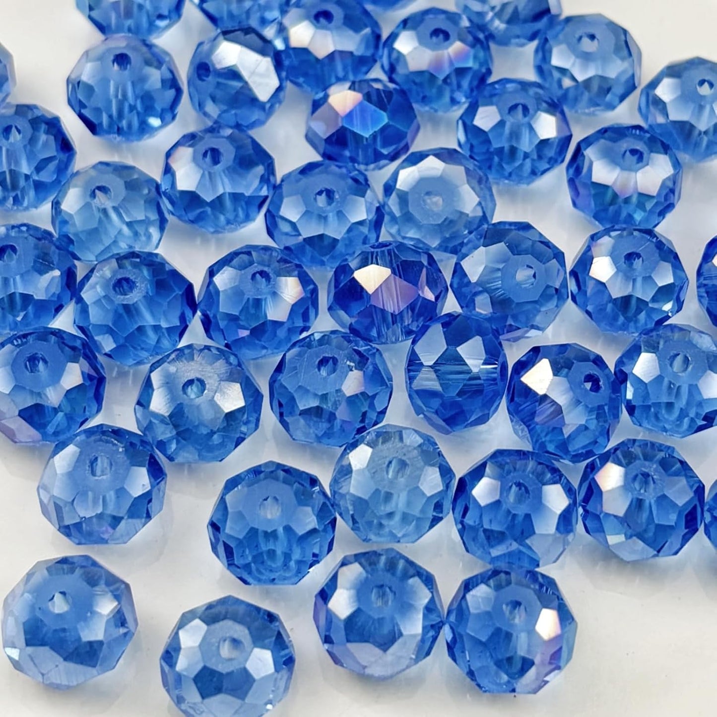 500pcs 3mm Crystal Glass Beads for Crafts Faceted Rondelle Glass Beads for Jewelry Making Crystal Spacer Beads for Necklaces Bracelets Earrings DIY Craft(Light Blue AB)