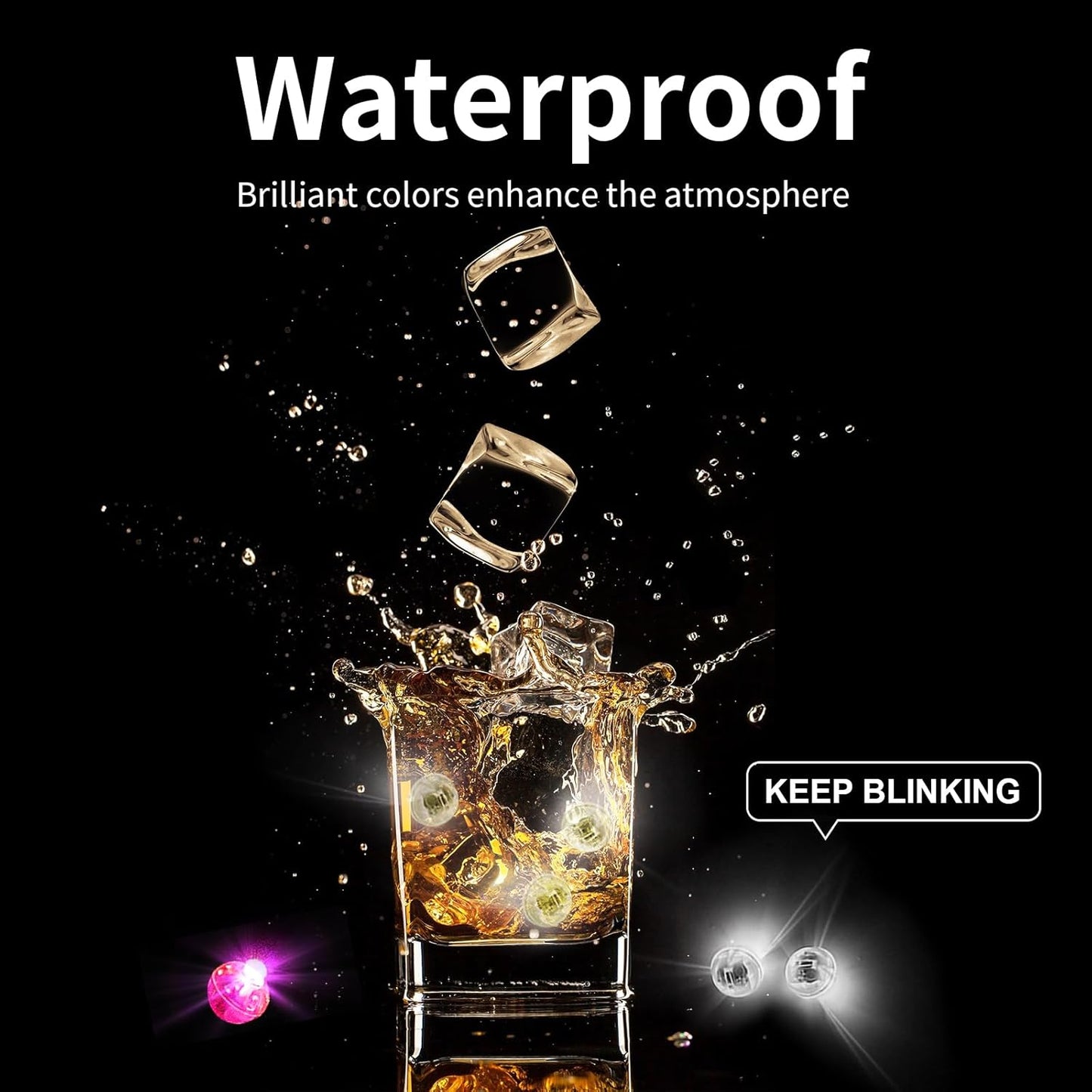 Aogist 100Pcs Balloon Lights with Hook,Long Standby Time,Waterproof Mini Light for Birthday Party Wedding Christmas Halloween Easter Decorative (Flash, Cool White)