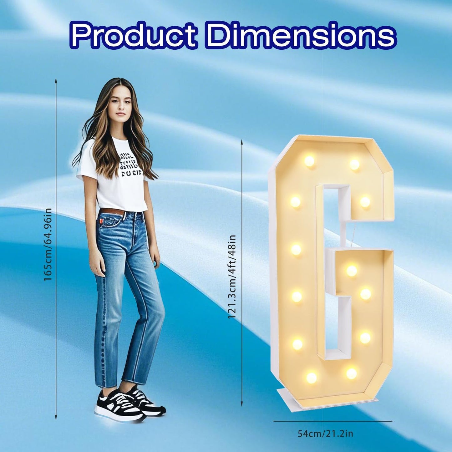 4FT Marquee Plastic Letters G - Light up Letters G Are Made from Corrugated Plastic Board - Quick Assembly Without Tools, Disassembled Components Can Be Used for Garage Sale Signs, Yard Sale Signs