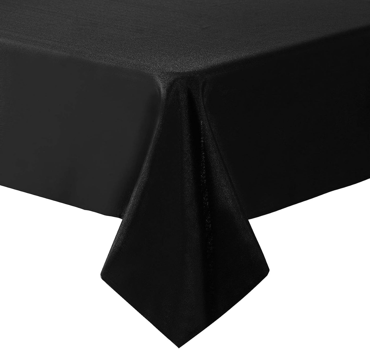 Cupuamon Square Tablecloth 90x90 inch Washable Polyester Fabric Table Cloth for Wedding Party Dining Banquet Decoration（90x90,Black）