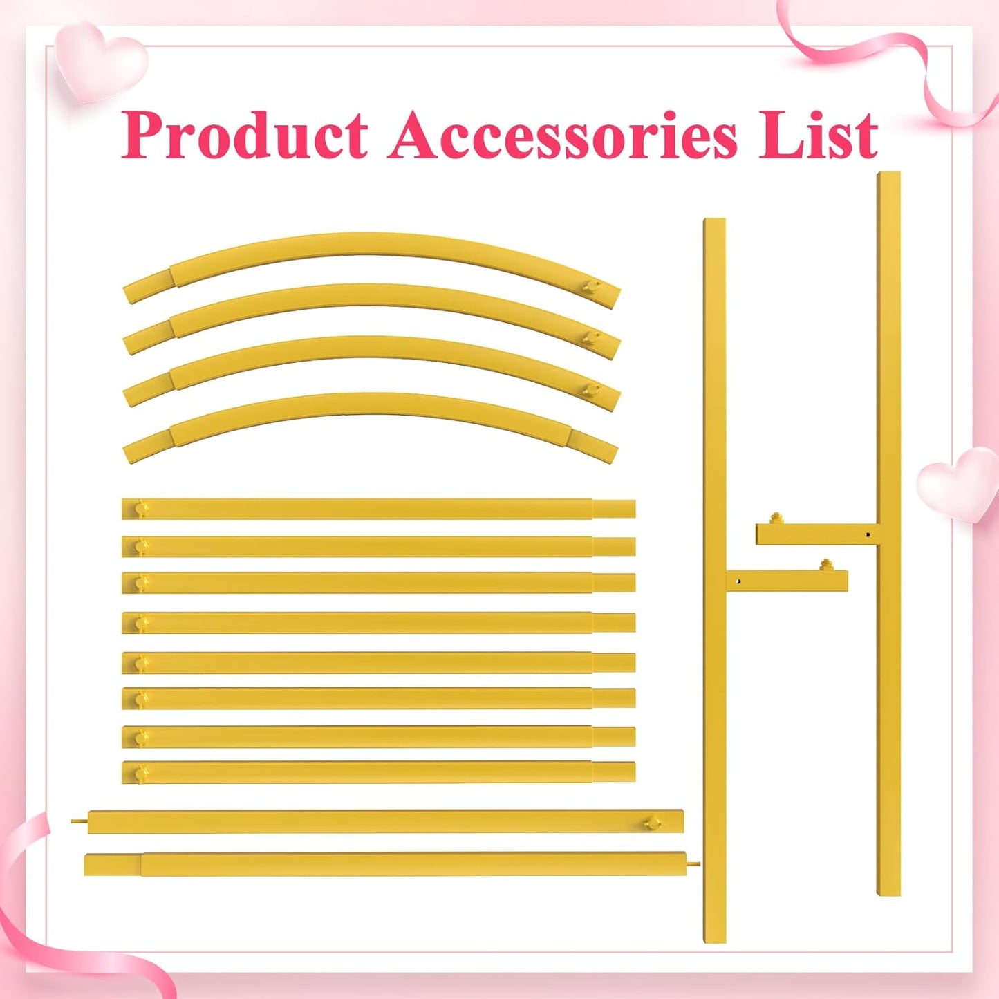 Wokceer 6 FT Wedding Arch Backdrop Stand Metal Arch Chiara Backdrop Stand for Wedding Ceremony Birthday Party Bridal Baby Shower Photo Booth Garden Floral Balloon Arch Decoration