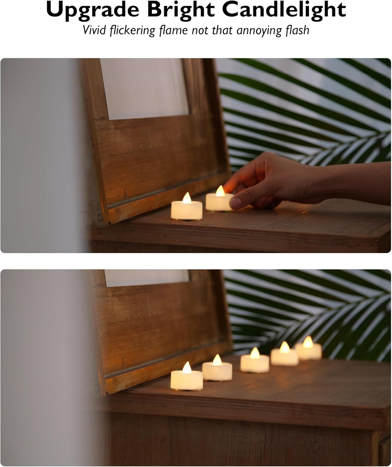 BEICHI Flameless Candles, 50Pack Battery Operated Candle, LED Tea Lights Candles Battery Operated, Flickering Fake Votives for Wedding Halloween Christmas Diwali- Warm White