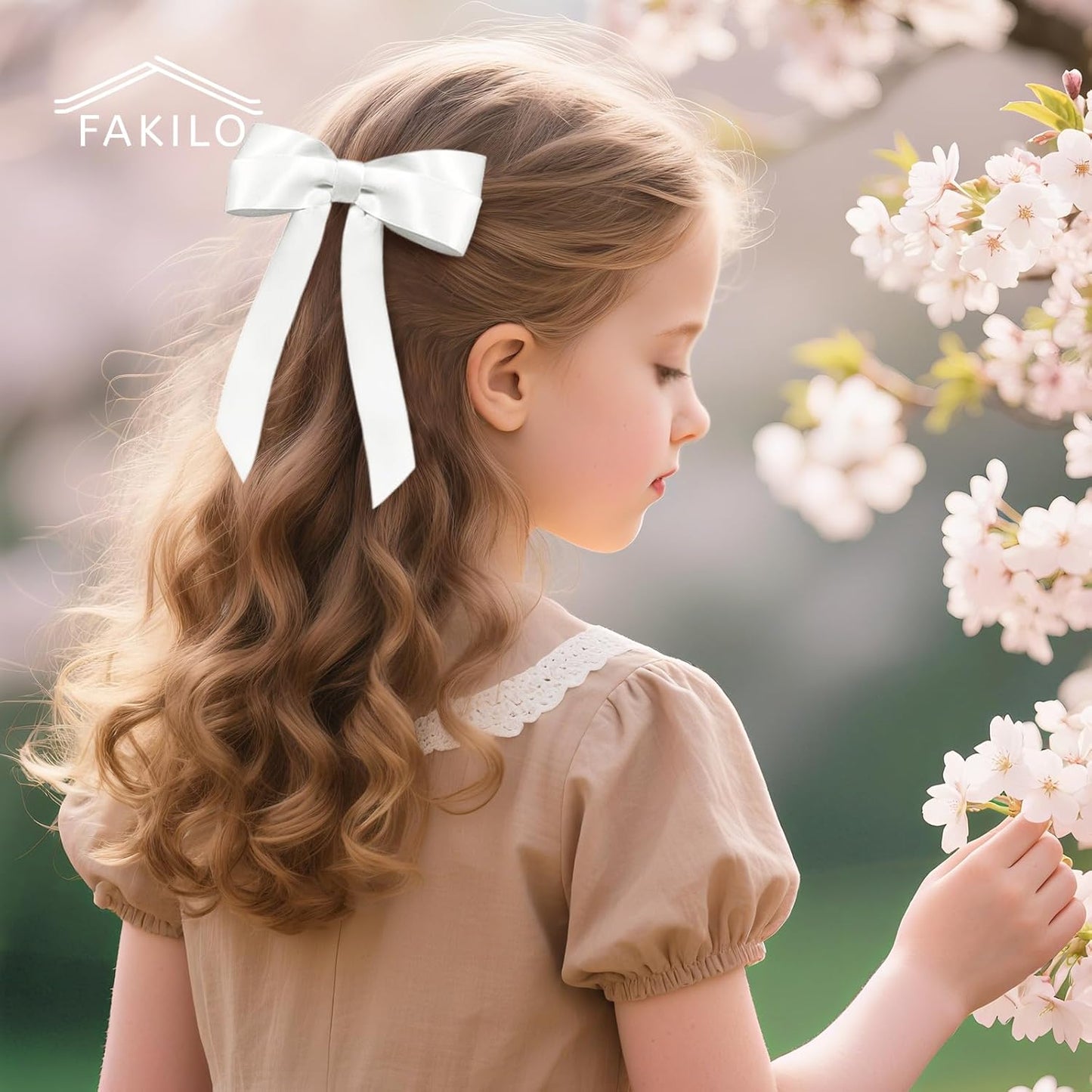 White Bows for Gift Wrapping, 5'' X 7'' Satin Gift Bows for Birthday, Wedding, Party, 30 Pcs