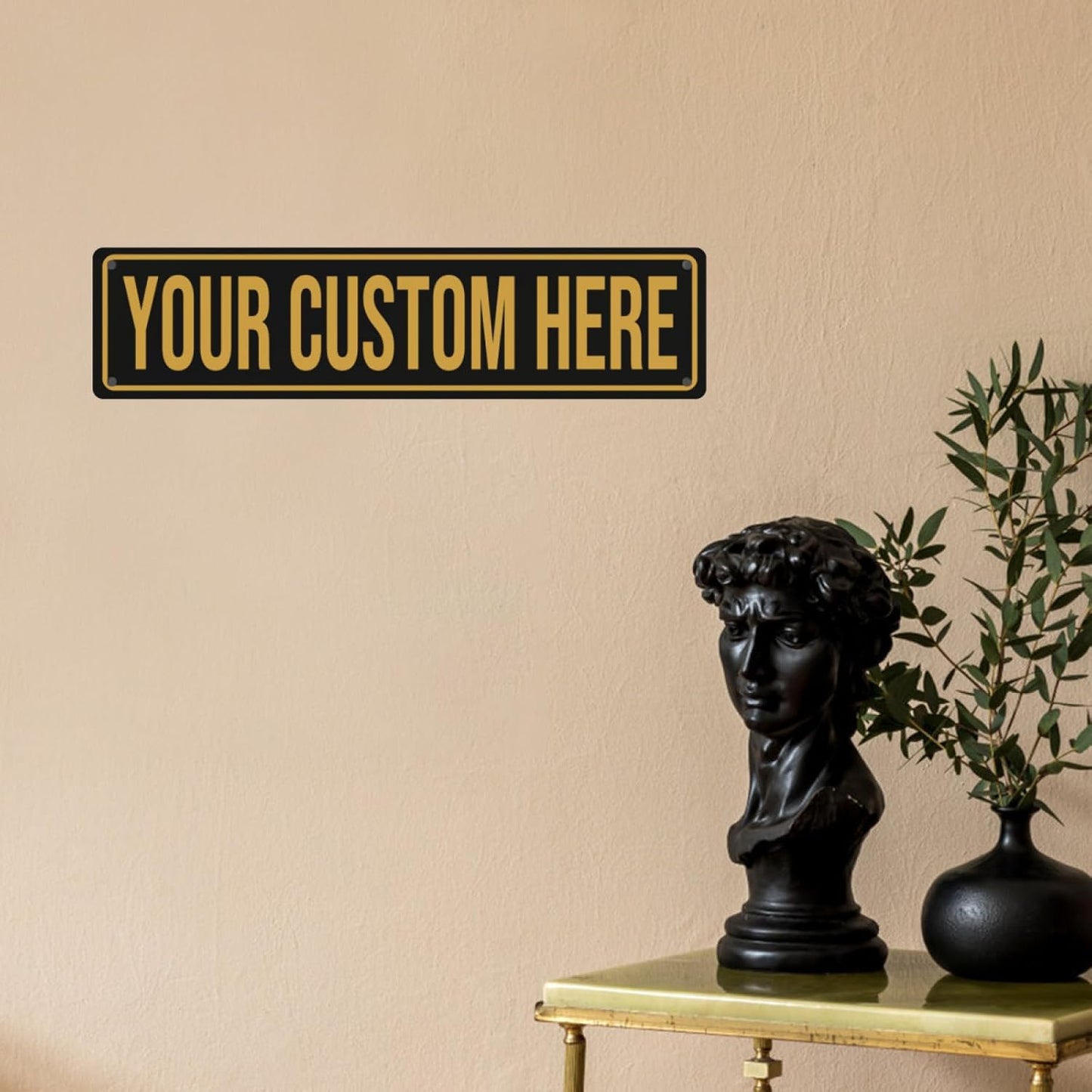 Custom Street Signs - Custom Metal Sign - Personalized Road Sign - 4"x16" - Minimalist Style - For Home, Office, Business & More