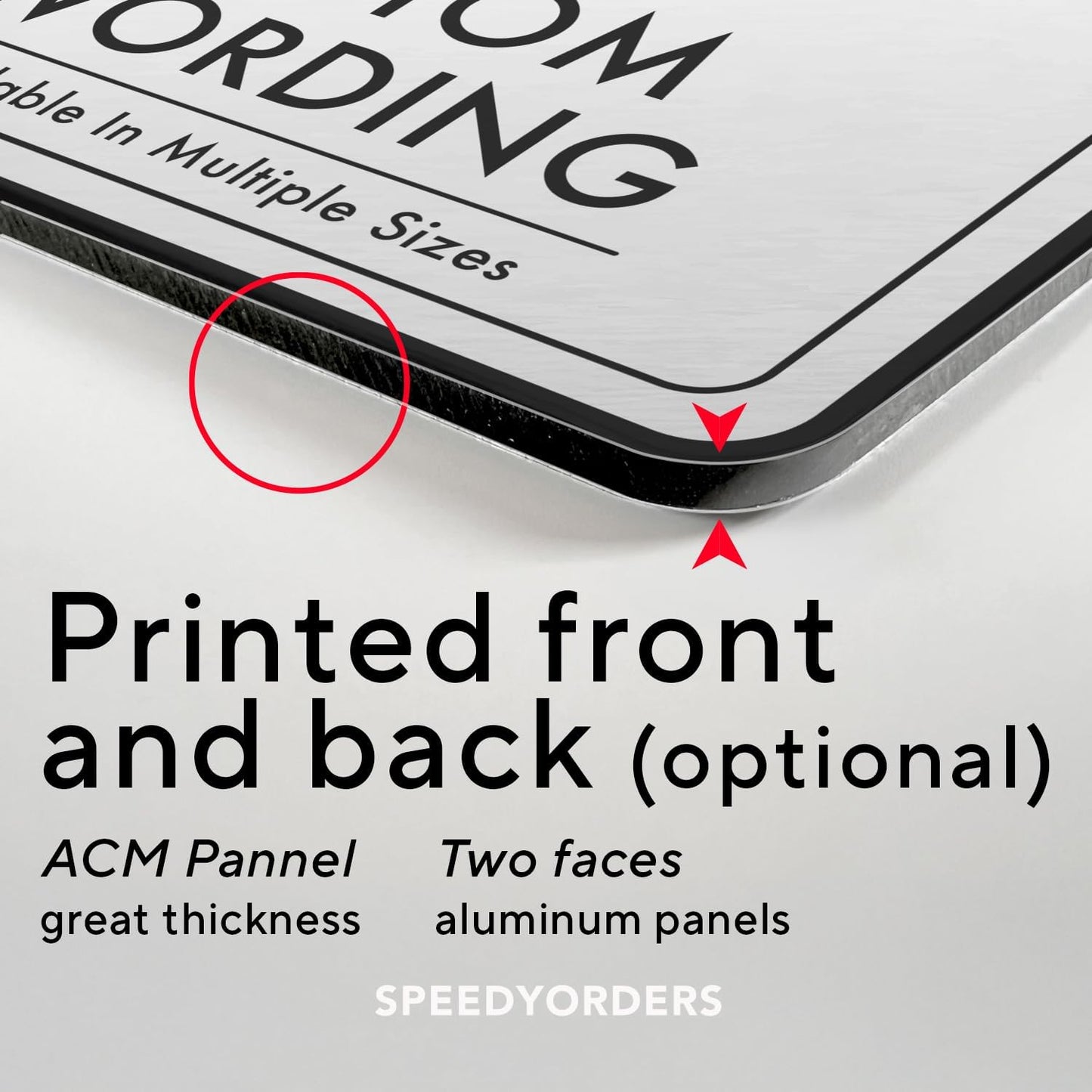 Custom Decorative Outdoor Metal Sign - Personalized Aluminum Driveway Sign, Waterproof, Made In USA - Design 1 Metallic Silver 18x18 In