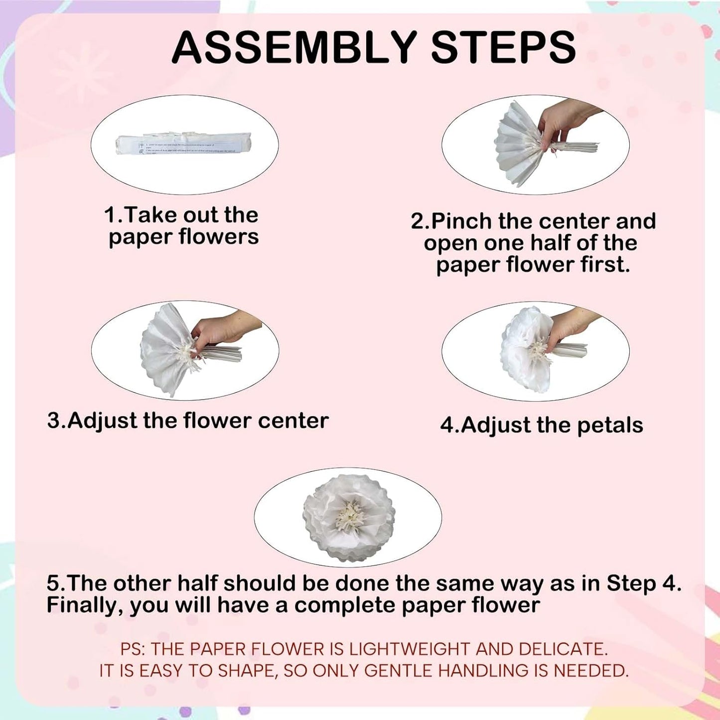 Yellow Paper Flower Pom Poms Wall Decorations for Weddings, Birthdays, Bridal, Baby Showers, Tea Parties, Engagement, Home Decor