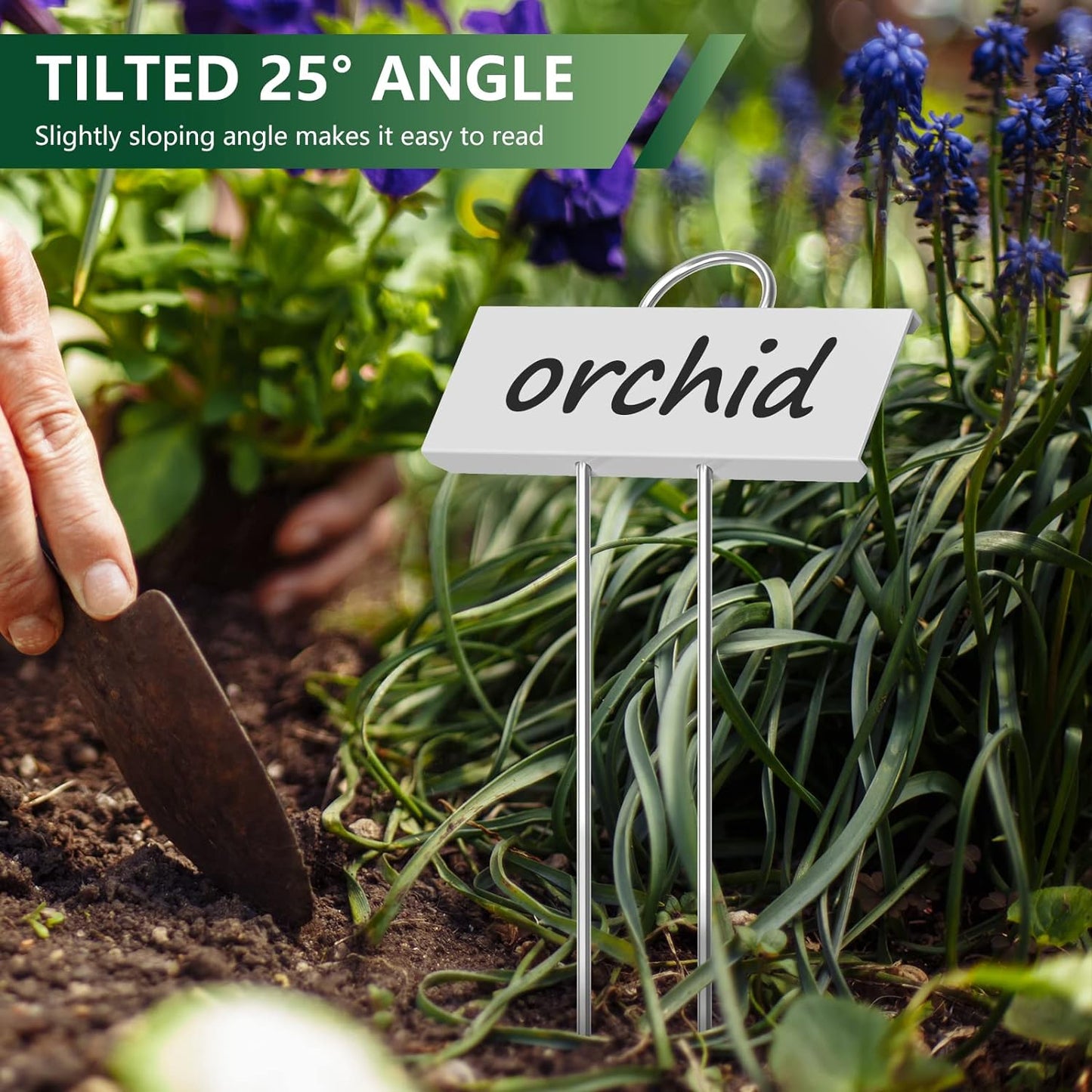 STARTOSTAR 30-Pack Metal Plant Labels, 10.6" Garden Markers Reusable Nursery Tags for Vegetables Herb Flower Seed Greenhouse