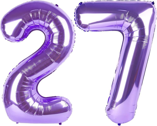 Purple Number 27 Balloon
