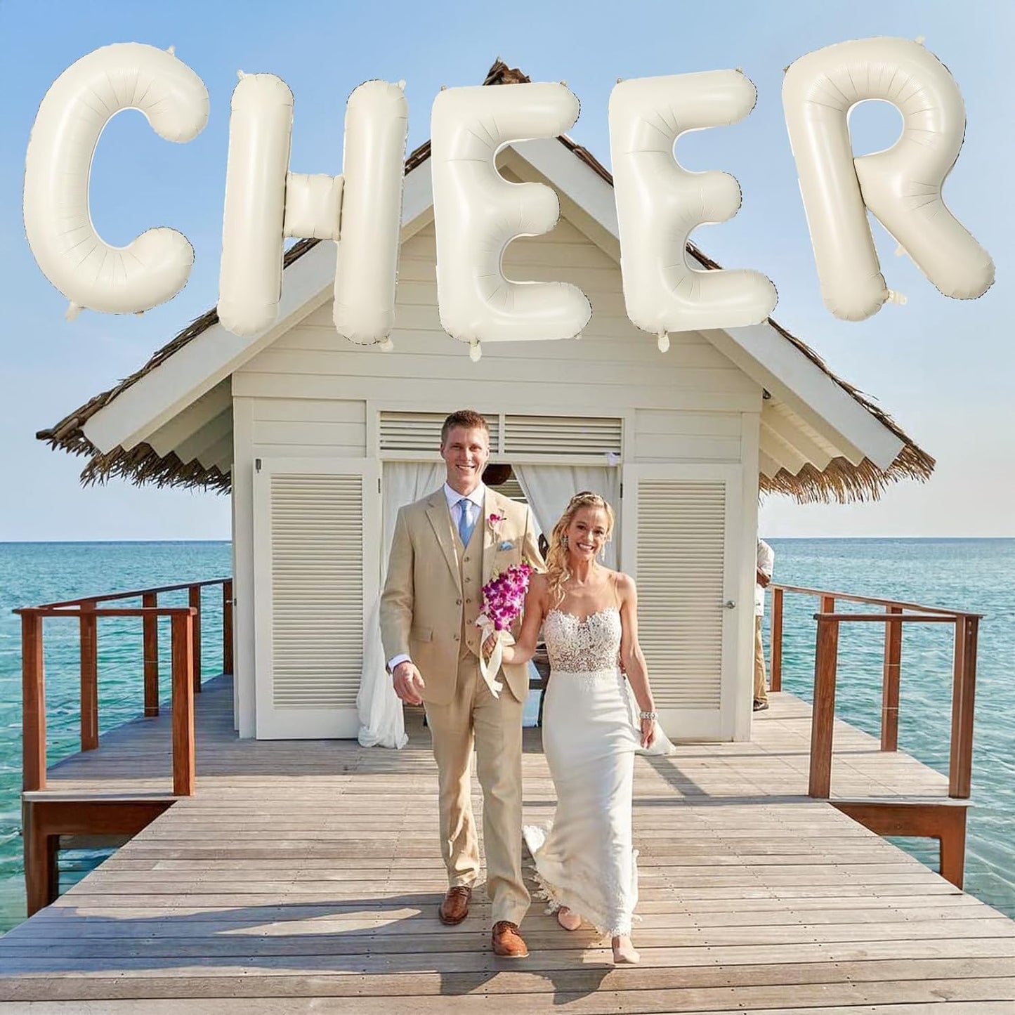 40 Inch Custom Letter Balloons, Giant Alphabet G Foil Name Balloon Cream White, Mylar Self Inflating Beige G, Helium Customize for Women Birthday Party Decoration