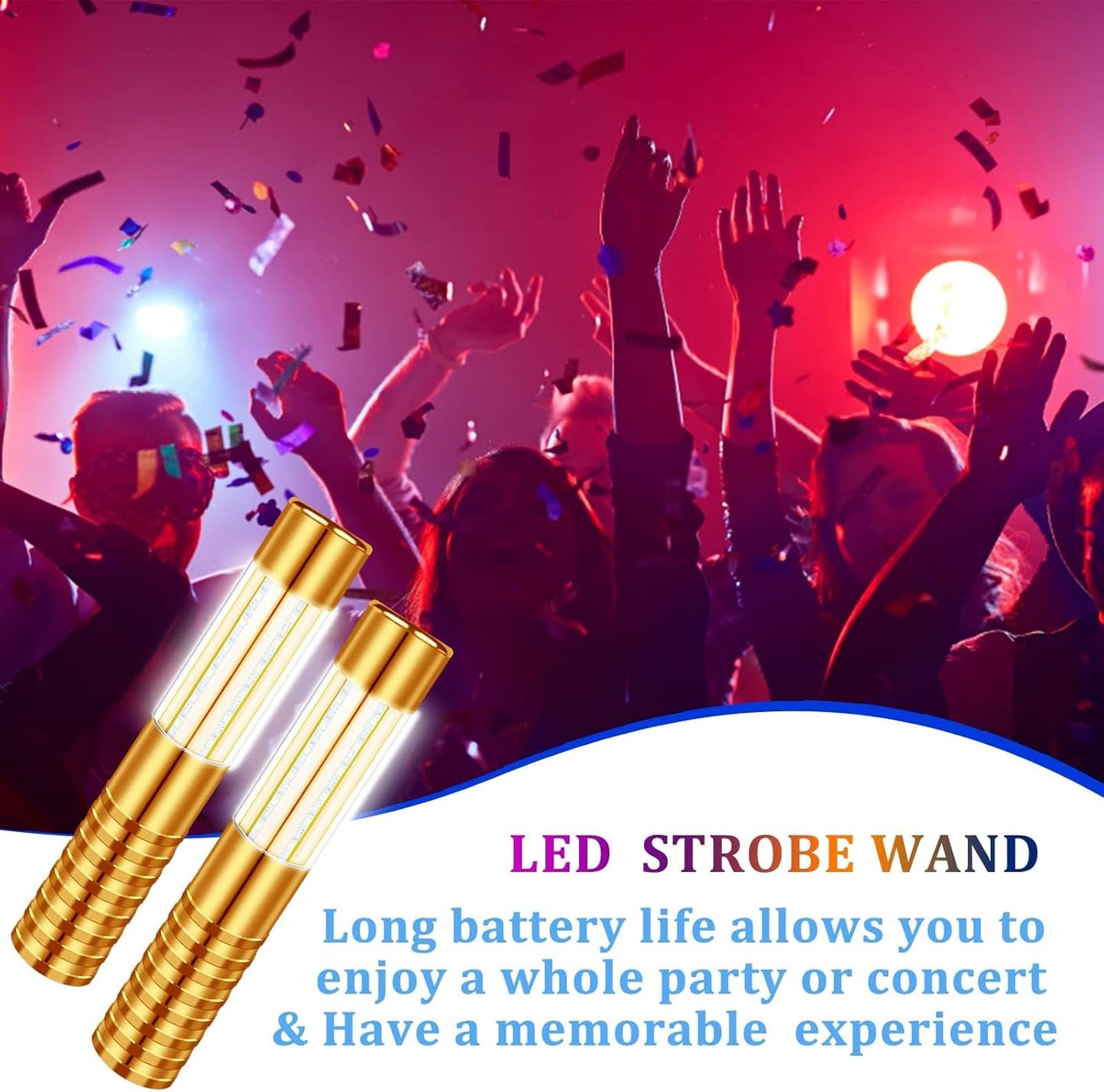 4 Pieces Strobe Baton Bottle Service Sparklers Bottle Service Light Bottle Handheld Light for Nightclubs Weddings Parties Activities Supplies (Gold)