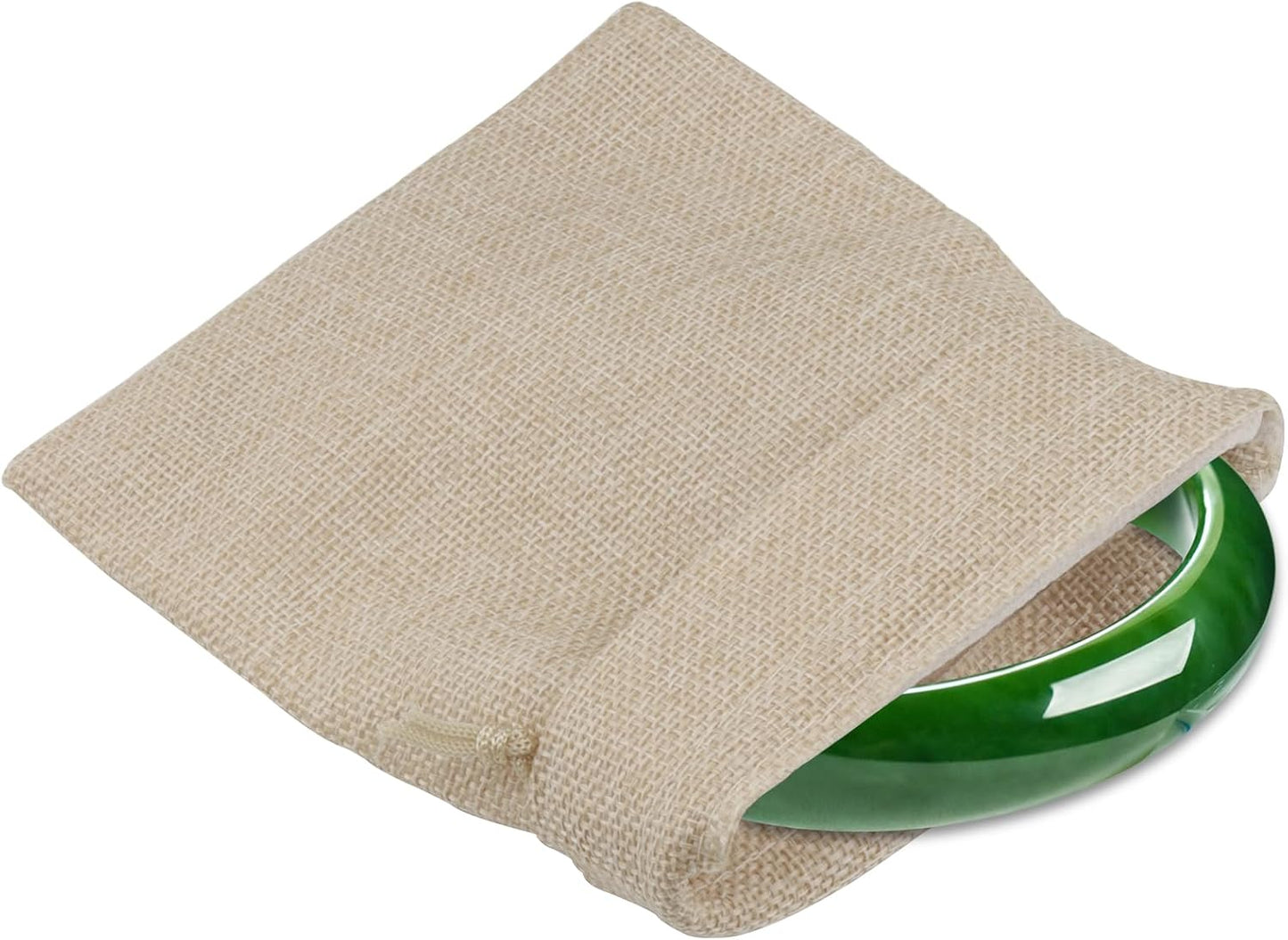 ZOENHOU 100 Packs 3 x 4 Inch Burlap Bags with Drawstring, Durable Jute Drawstring Bags, Dustproof Burlap Sacks for Favors Party DIY Craft