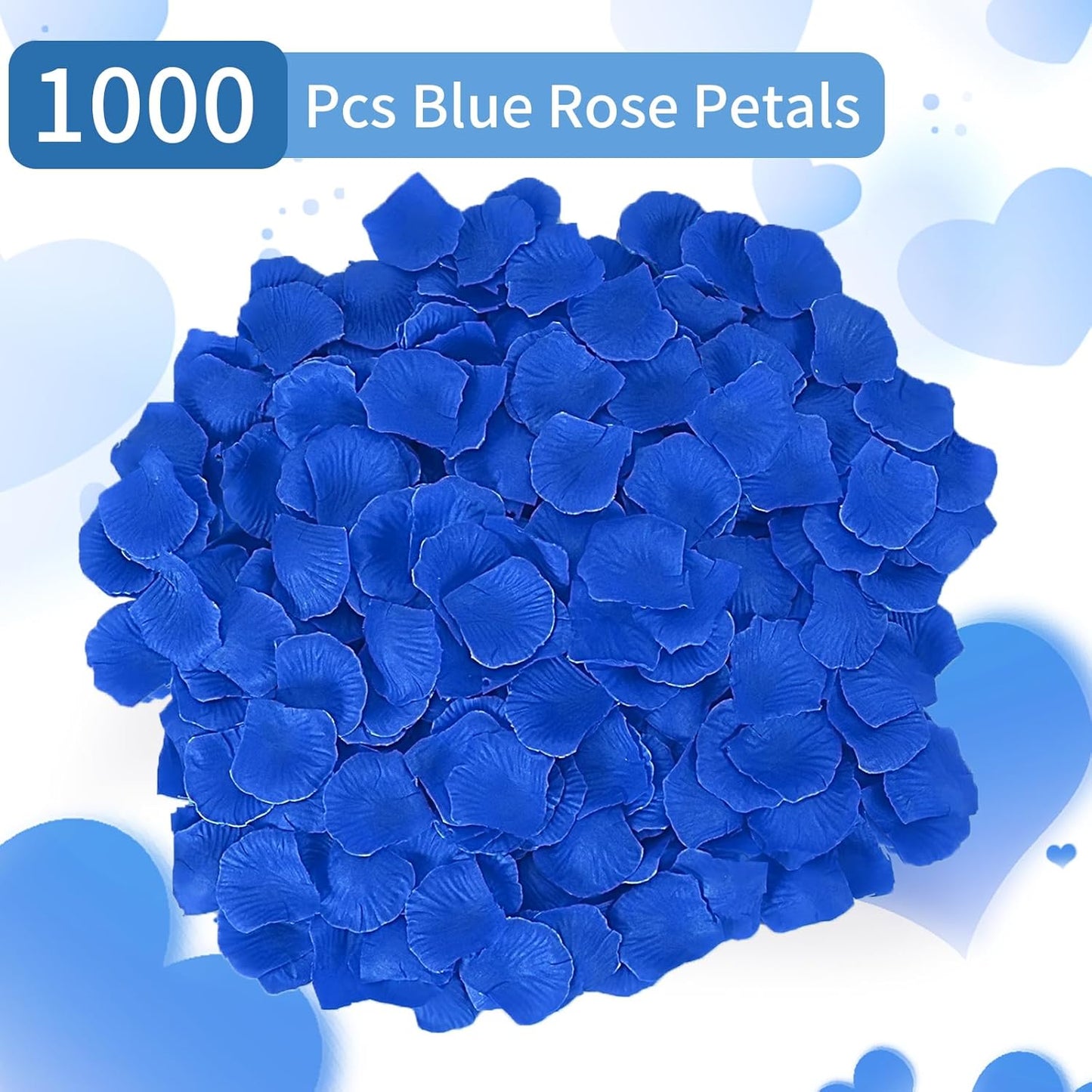 1000 Pcs Artificial Fake Rose Petals,Flower Petals for Romantic Night, Engagement, Party, Wedding, Event Flower Decorations, in Bulk(Blue)