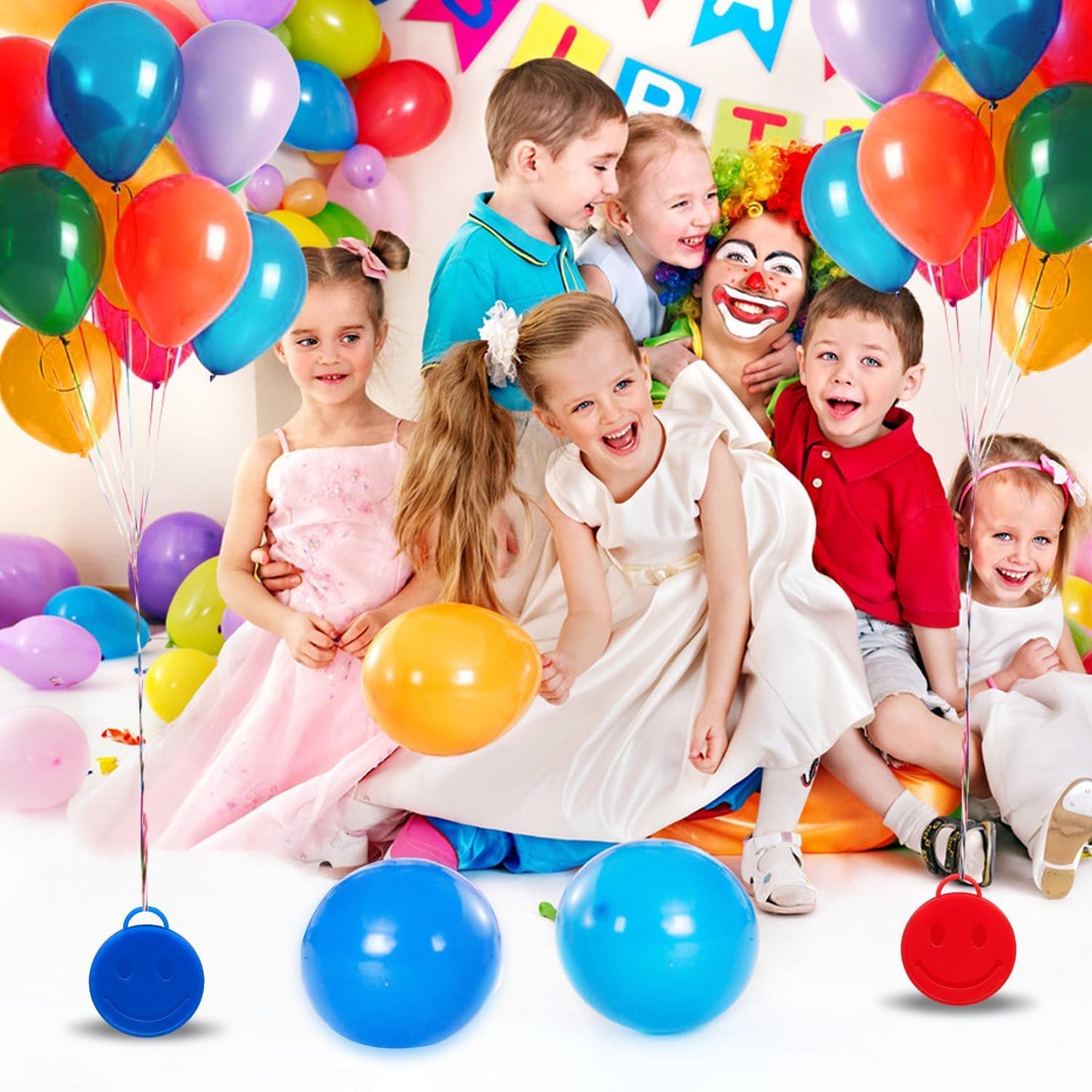 45PCS Balloon Weights Colorful Plastic Heavy Balloon Pendants Wedding Birthday Party Balloons Accessories For Helium Balloon Decoration (Happy)