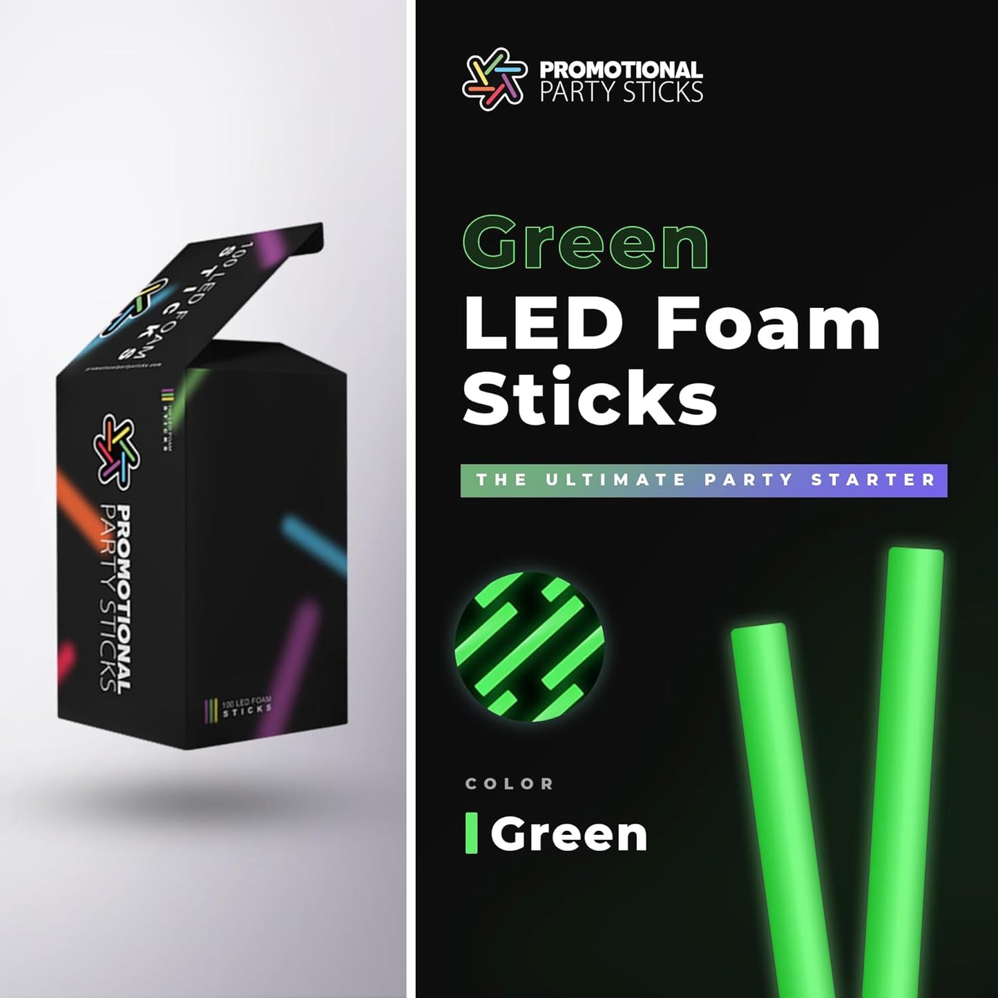 Foam Glow Sticks Bulk - 100 Red Foam Light Up Sticks and LED Foam Sticks - 100 Reusable 16" Light Up Foam Sticks Red Foam Glow Sticks for Wedding, Parties, and Dancing