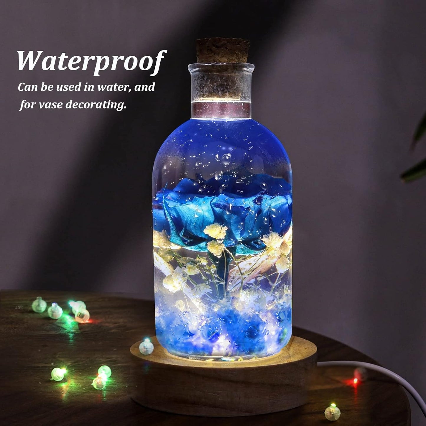 200pcs 10 Colors Balloon Lights, LED Assorted Colors Flash Lights, Mini Ball Light Round LED Ball Lamp for Paper Lantern Balloon Birthday Party Wedding Halloween Christmas Decoration