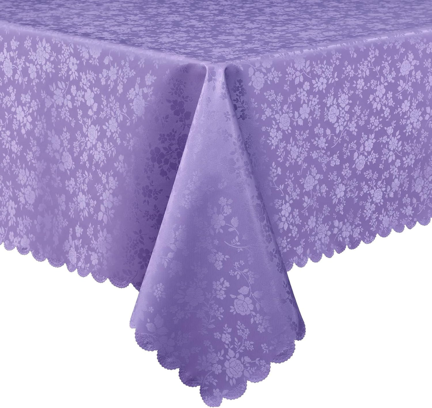 Smiry Rectangle Table Cloth, Waterproof Heavy Duty Vinyl Tablecloths, Wipeable Washable Table Cover for Kitchen and Dining Room (Purple, 52" X 70")