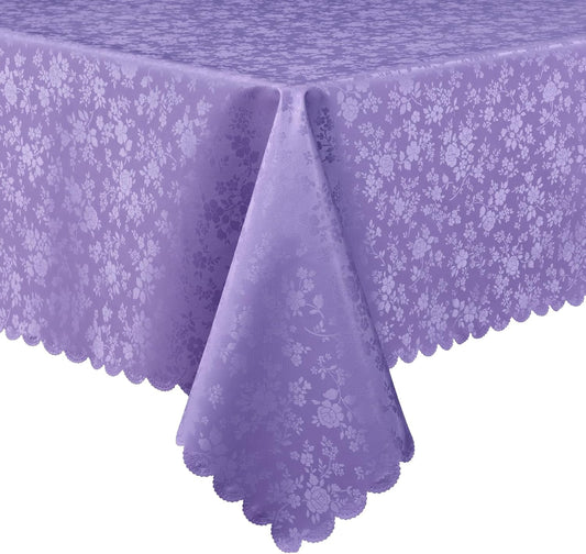 Smiry Rectangle Table Cloth, Waterproof Heavy Duty Vinyl Tablecloths, Wipeable Washable Table Cover for Kitchen and Dining Room (Purple, 52" X 70")