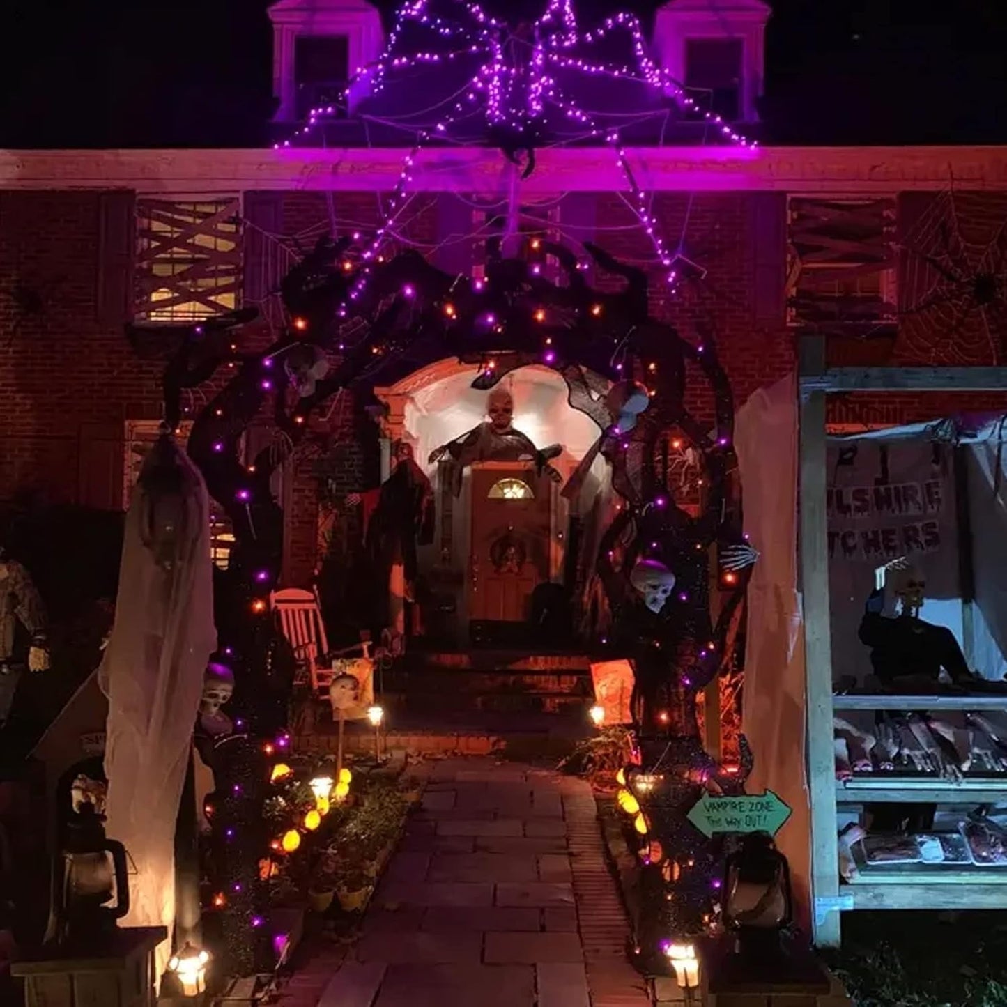 Dazzle Bright Halloween Fairy String Lights, 20 FT 60 LED Copper Wire Battery Operated Waterproof Lights, Halloween Decorations for Indoor Home Room Outdoor Garden Patio Party Decor (Purple)