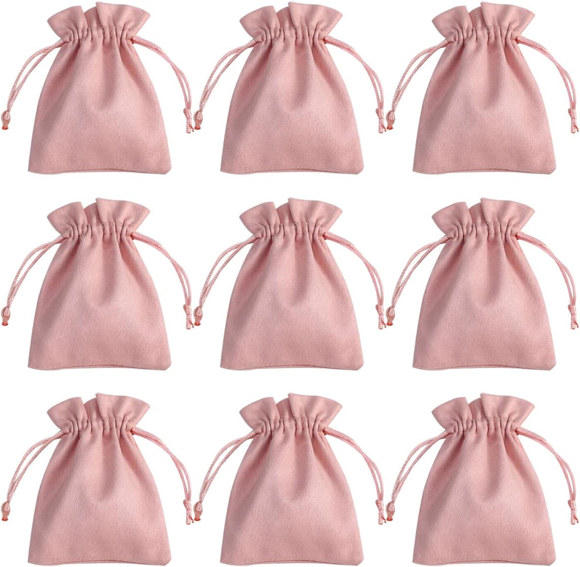 30 Pcs Pink Velvet Drawstring Bags Jewelry Pouches Jewelry Gift Bags Pouches Wedding Favors,3.5x4.7 inch