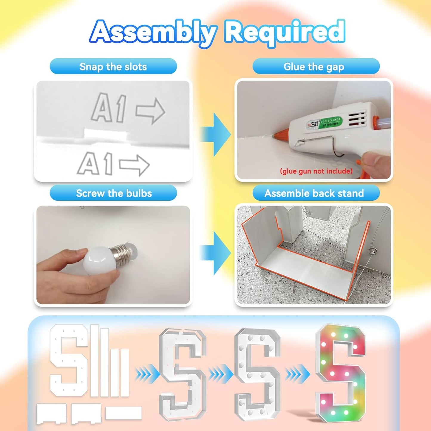 Ledido 4FT Marquee Light Up Letters, 34 Colors Changing Marquee Letter 4 Feet Tall with Remote, Big Letters for Party Wedding Graduation Birthday Decorations, Large Light Up Letter P