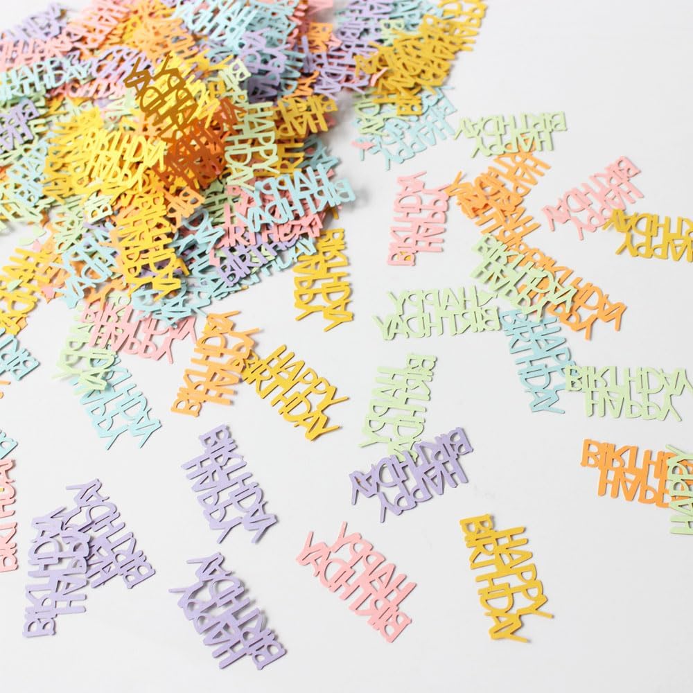Multi-color Birthday Confetti Happy Birthday Party Table Decorations Cute Letter Table Scatters for Baby/Kids Birthday Anniversary DIY Crafts Party Supplies