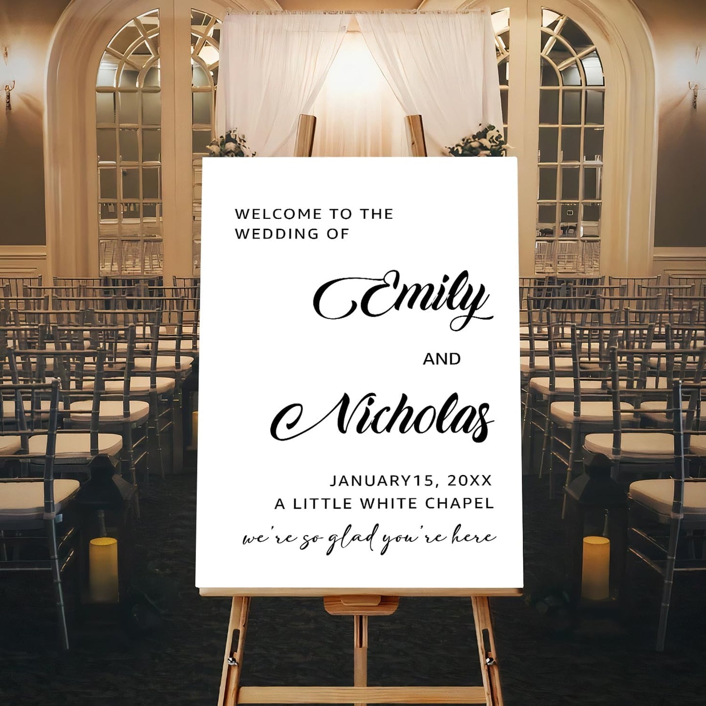 Personalized Wedding Welcome Sign Template, Modern Minimalist Reception Board, Editable Printable Wedding Sign