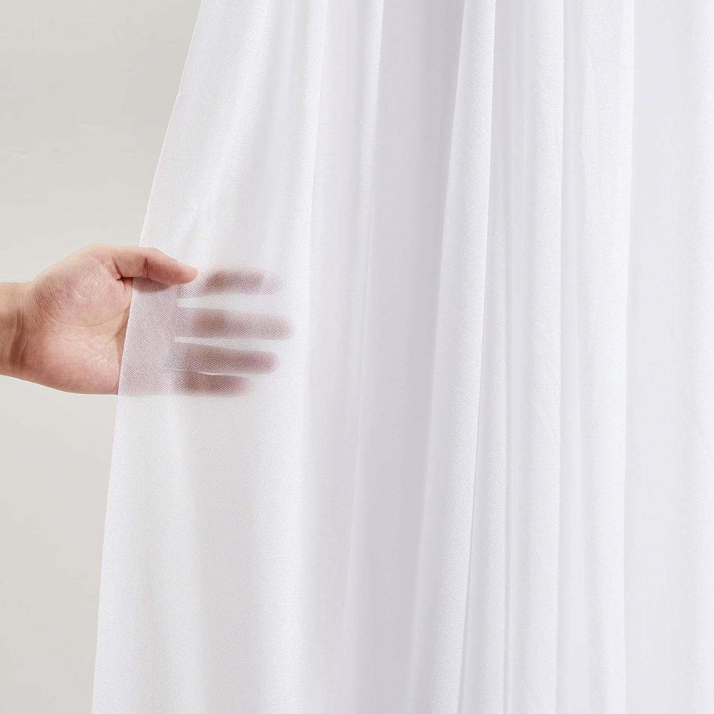 Wedding Arch Draping Fabric 3 Panels 30" X 20FT Sheer Arch Drapes Fabric White Backdrop Curtains for Wedding Arbor Ceremony Birthday Party