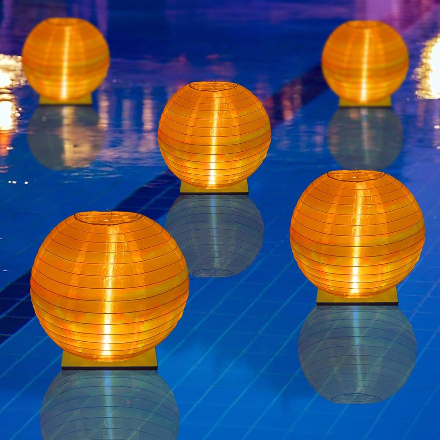 Floating Lanterns LED Pool Lights,IP68 Waterproof Pool Lights That Float ,13 Color Changes by Remote Control for Pool Decor,Outdoor Party,Wedding (2Pcs - 20 inches)