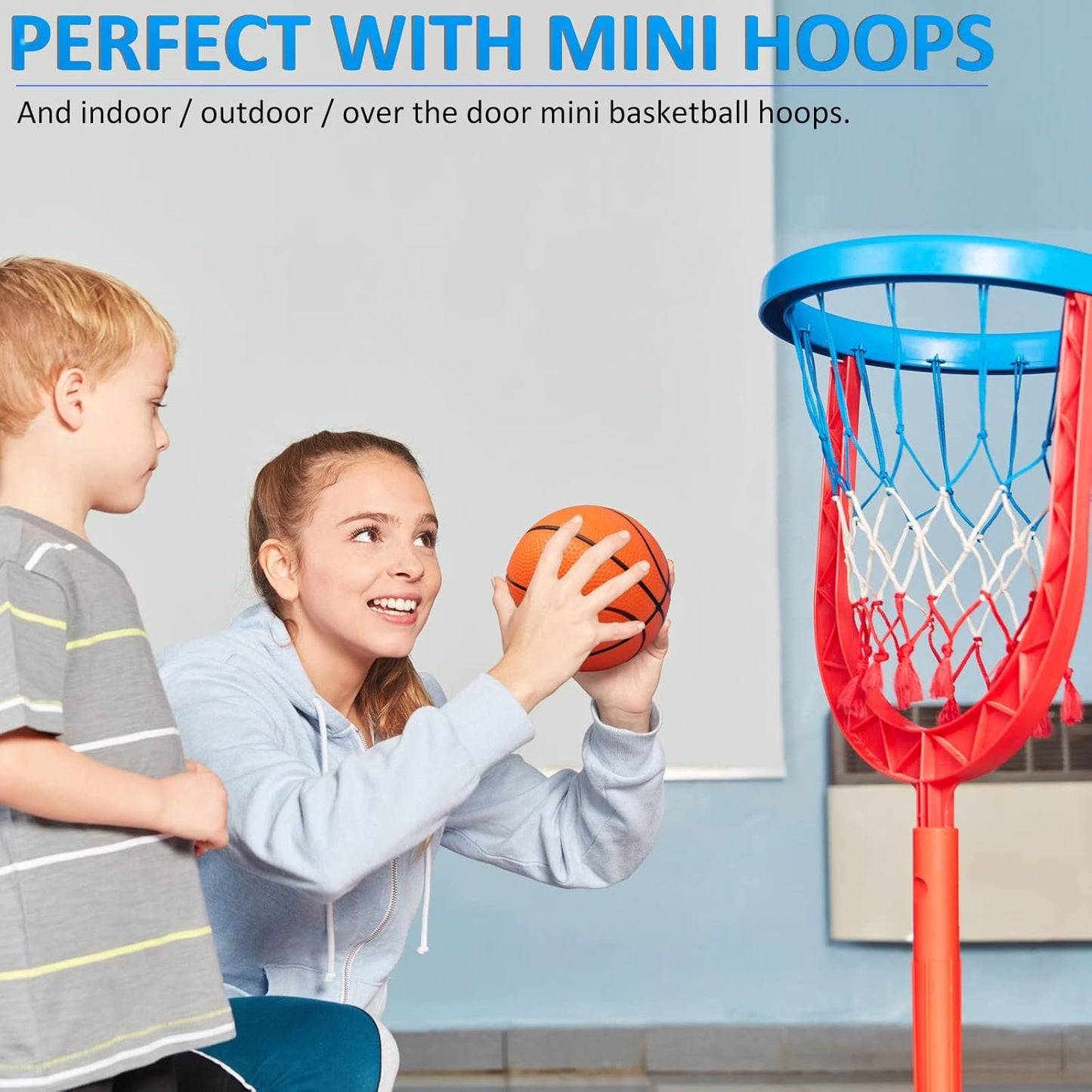 40Pcs Mini Basketball Set, 6" Inch Small Basketballs with Pump for Over The Door Hoop Games, PVC Indoor Outdoor Play, Pool Beach Basketball, Party Favors, Adults Kids