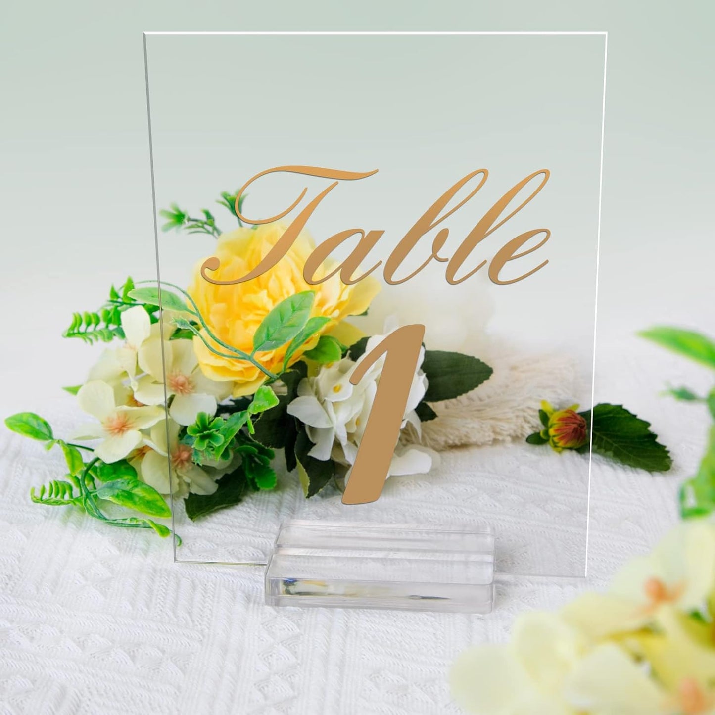 Acrylic Sign Holders, 20 PCS Clear Place Card Holders with Card Slot, Table Numbers Display Stands, for Wedding/Menu/Meeting/Table Numbers
