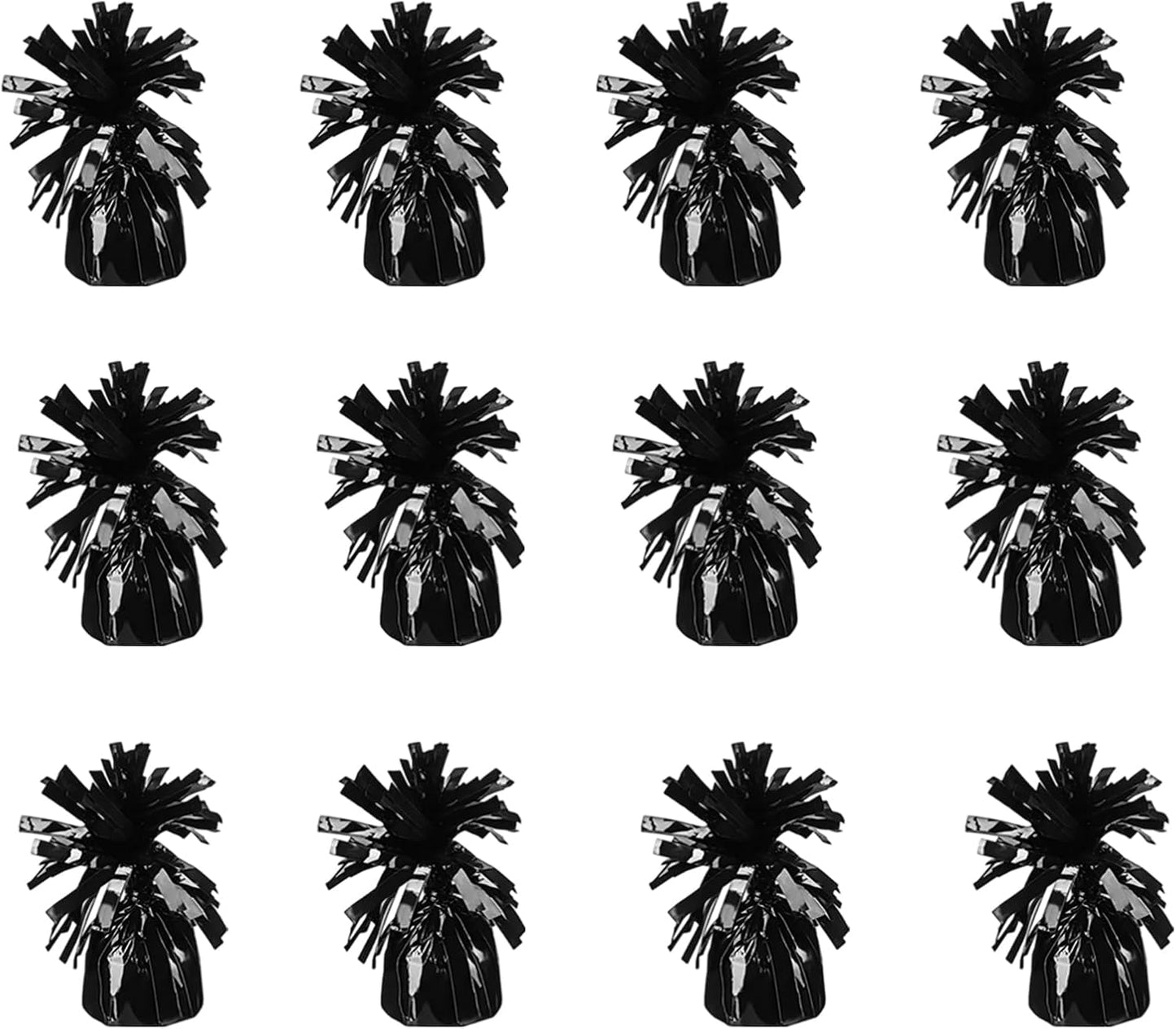 Balloon Weights for Helium Balloons Heavy Black Metallic Anchor Balloon Holders 4.8oz DIY Table Weights for Birthday Wedding Party Decorations Pack of 12