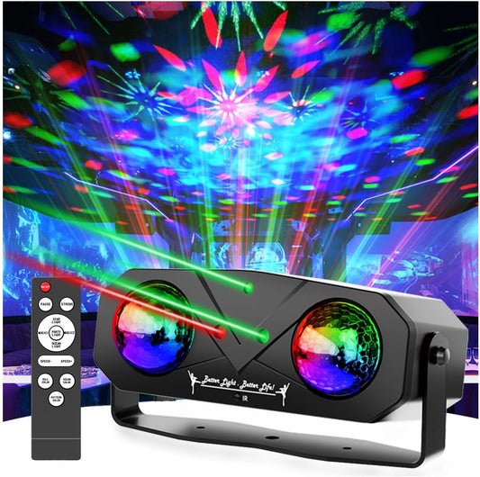 Disco Ball Light,Party Disco Dj Strobe Ocean Star Projector Dance Light Sound Activated with Remote Control Stage Rave for Parties Club Bar Birthday Wedding KTV Christmas Halloween Dancing Décor