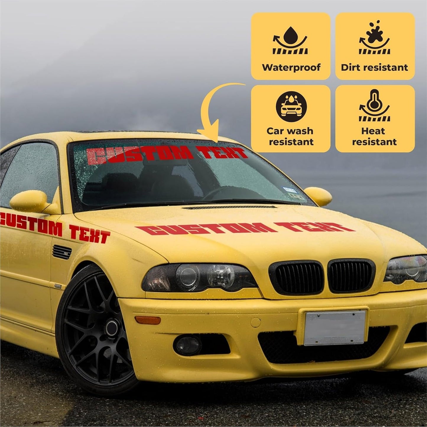 Custom Vinyl Lettering - Custom Text Vinyl Sticker - Personalizes Vinyl Lettering for Car, Trucks, Boats, Doors, Windows, Walls - Custom Decal Text Name Sticker