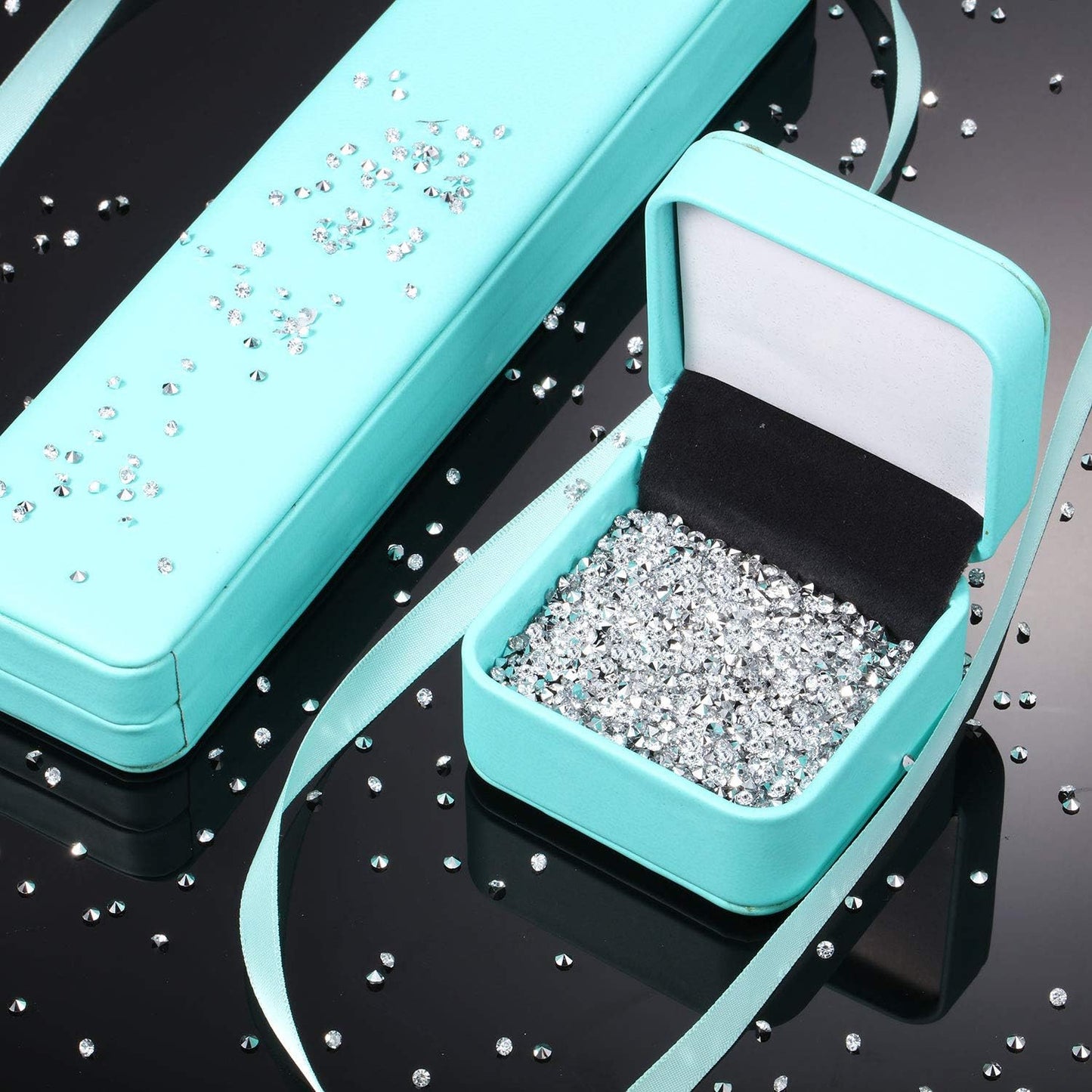 10000 Clear Wedding Table Scatter Confetti Crystals Acrylic Diamonds Rhinestones for Table Centerpiece Decorations Wedding Decorations Bridal Shower Decorations Vase Beads (Silver, 3 mm)