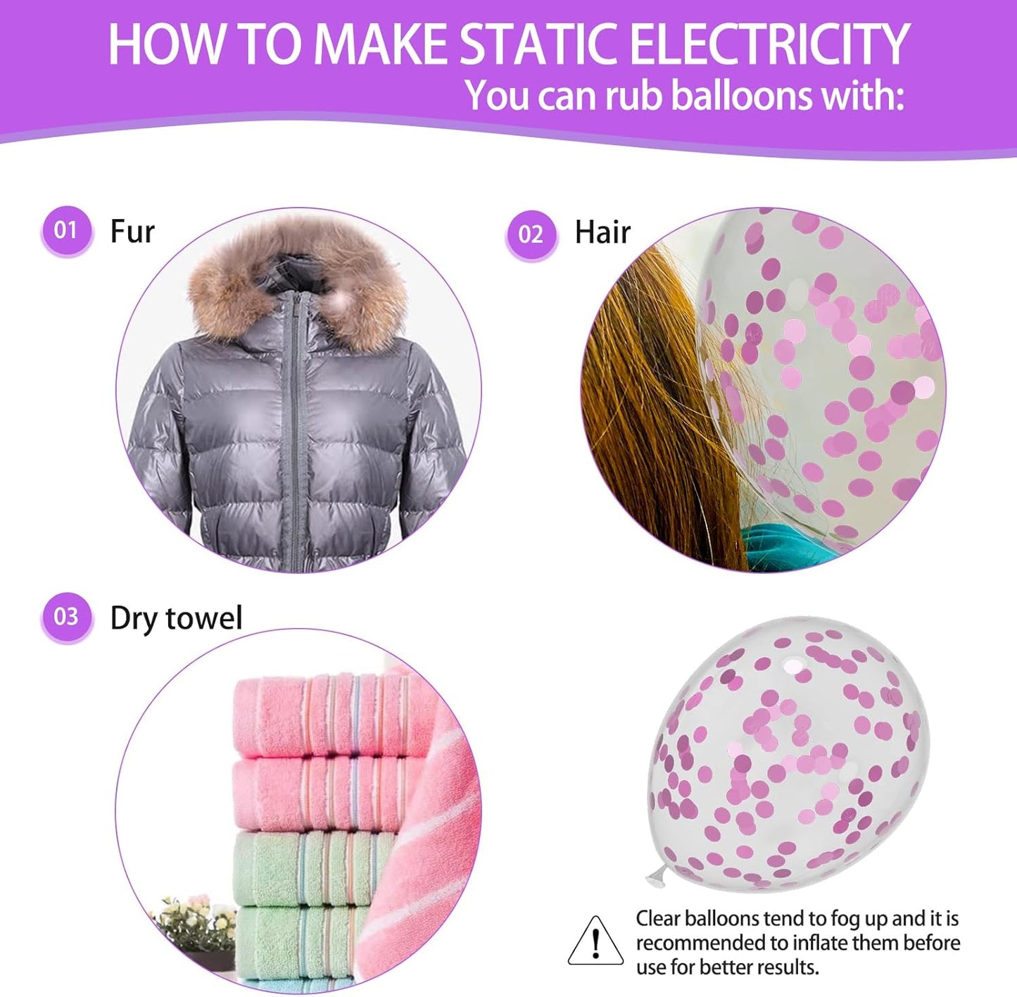 68Pcs Pink and Purple Balloons 12 Inch Metallic Purple Pink Latex Balloon Confetti ballons with Ribbons Party Balloons for Wedding Girls Birthday Baby Shower Decorations.