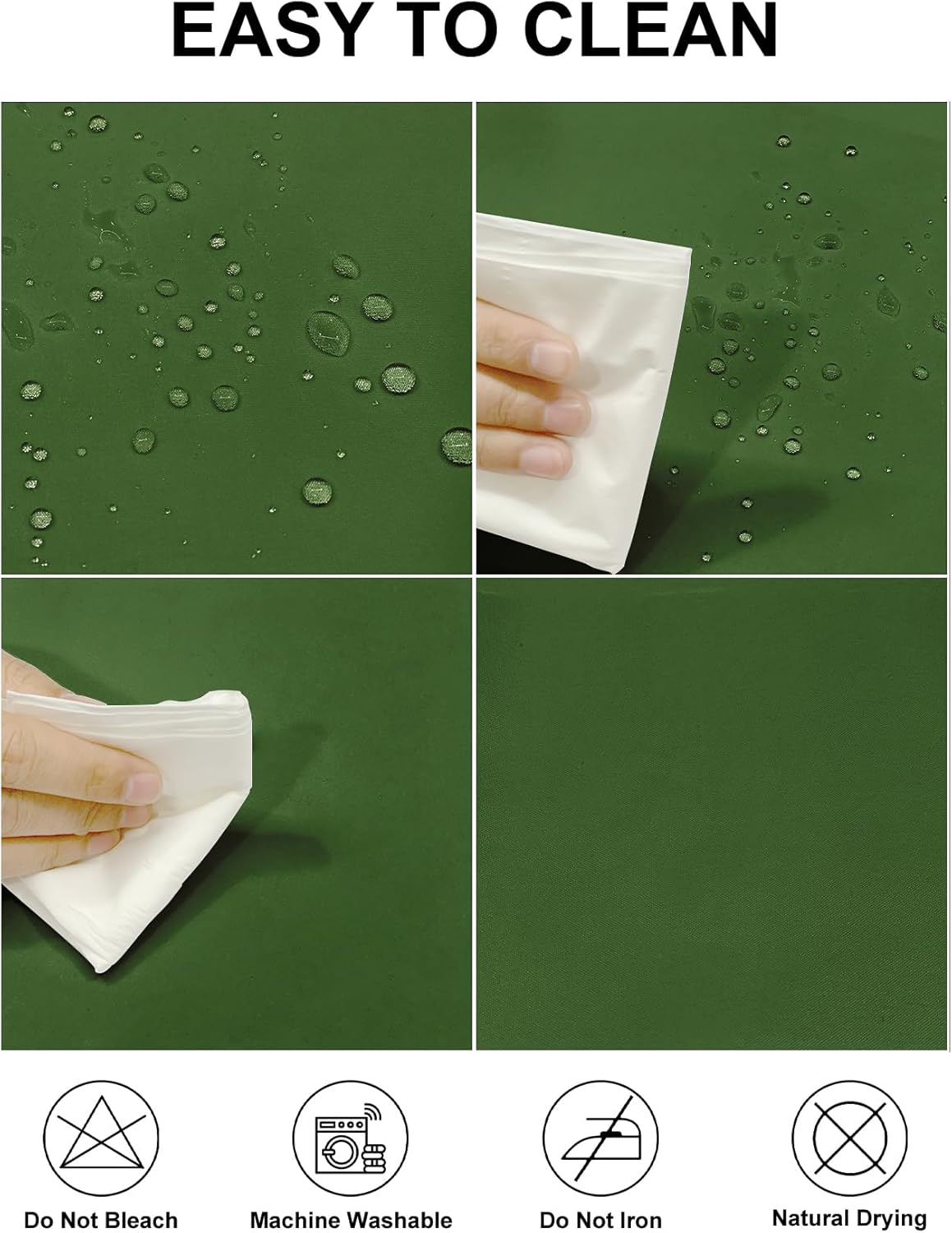 Fokitut 2 Pack Waterproof Round Tablecloth, 120 Inch, Stain Resistant and Wrinkle Polyester Table Cloth, Fabric Table Cover for Kitchen Dining, Wedding, Party, Holiday Dinner-Willow