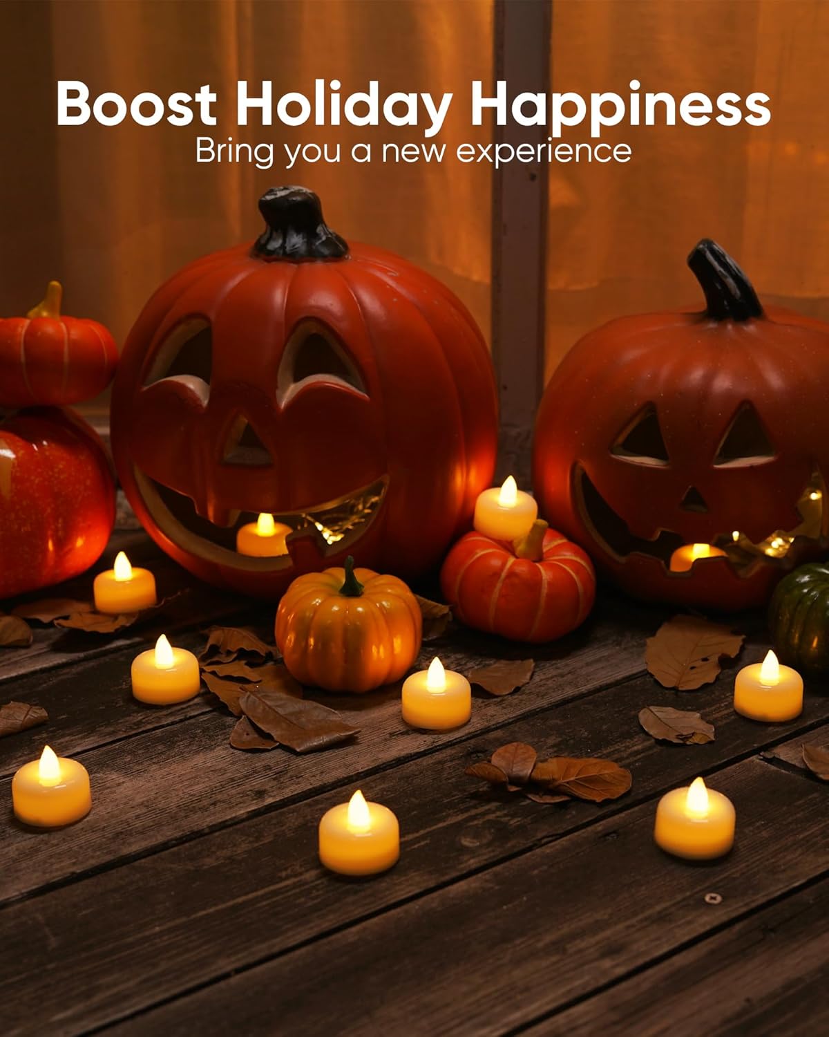 Amagic 24Pack Flameless LED Tea Lights Candles Battery Operated, Electric Fake Tealight Candles for Votive, Halloween, Christmas, Home Decor, Wedding, Table Decor (24Pack)