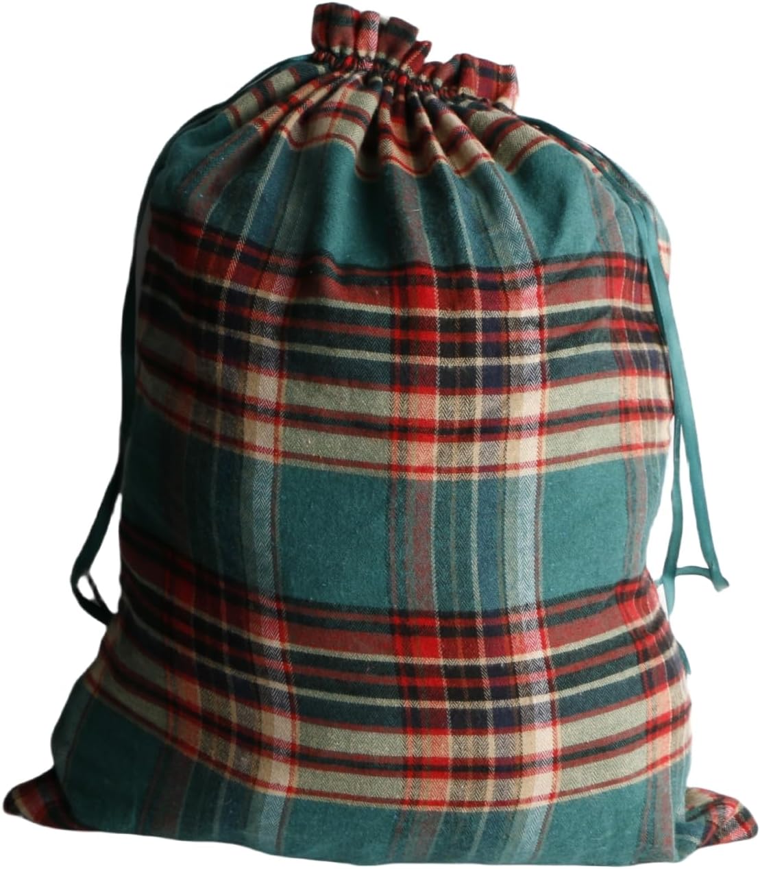 Meseey Large Christmas Gift Bags with Drawstrings Red Green Buffalo Plaid Reusable Sacks Bags Brown Black Gingham Pouch Bag for Thanksgiving Party Gift Wrapping(3 color, 15x20 Inch)