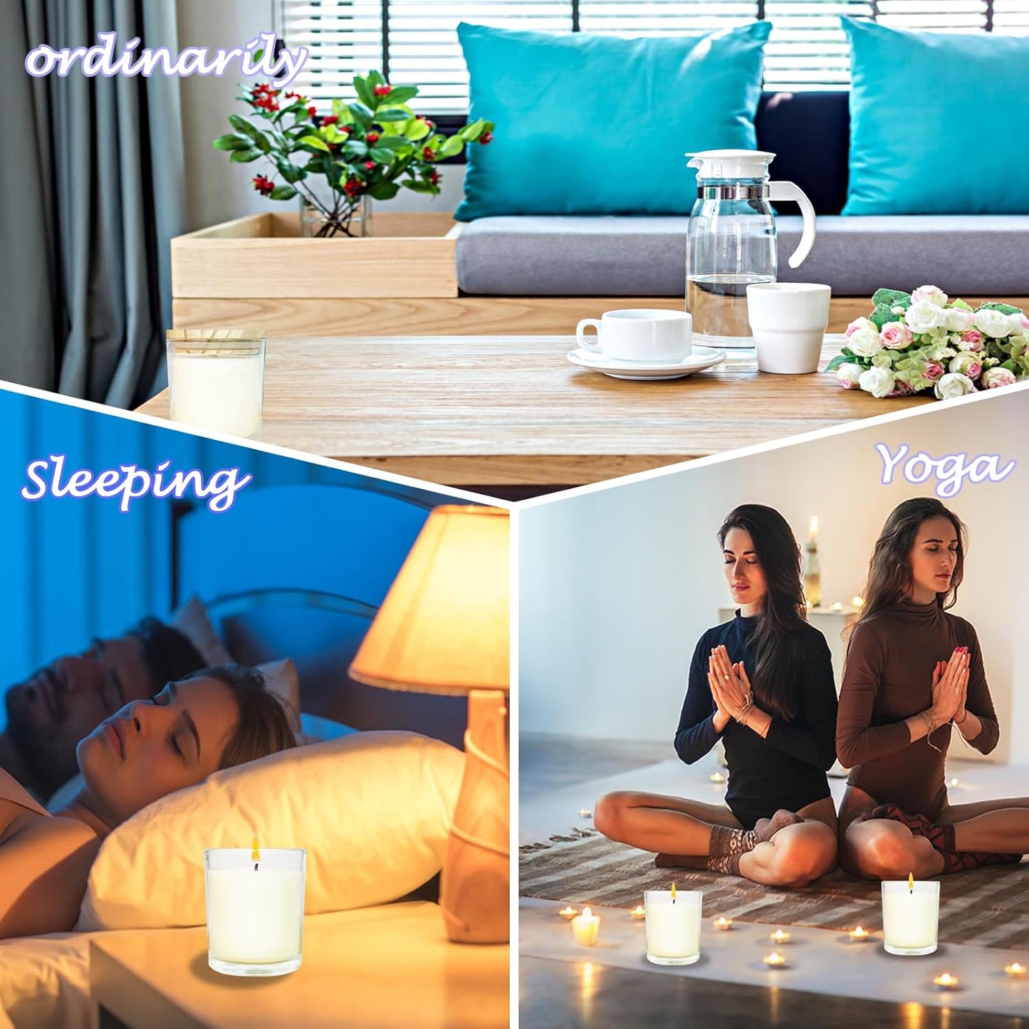 12 Pcs 6 Oz Mini Soy Candles,Rose Scented Bulk Candle Set,Aromatherapy Candle,Great Stress Relieving Scented Candles for Girls as a Gift for Birthdays, Weddings Party Favors!