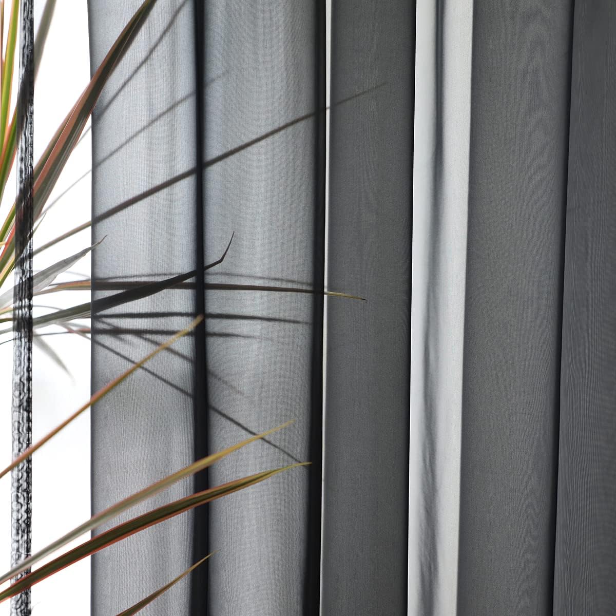 Window Black Sheer Curtains 48 Inches Width 130 Inches Long 2 Panels Sheer Curtain Clear Curtains Basic Rod Pocket Panel for Home Living Room Bedroom Kids Room Yard Patio Parlor Sliding