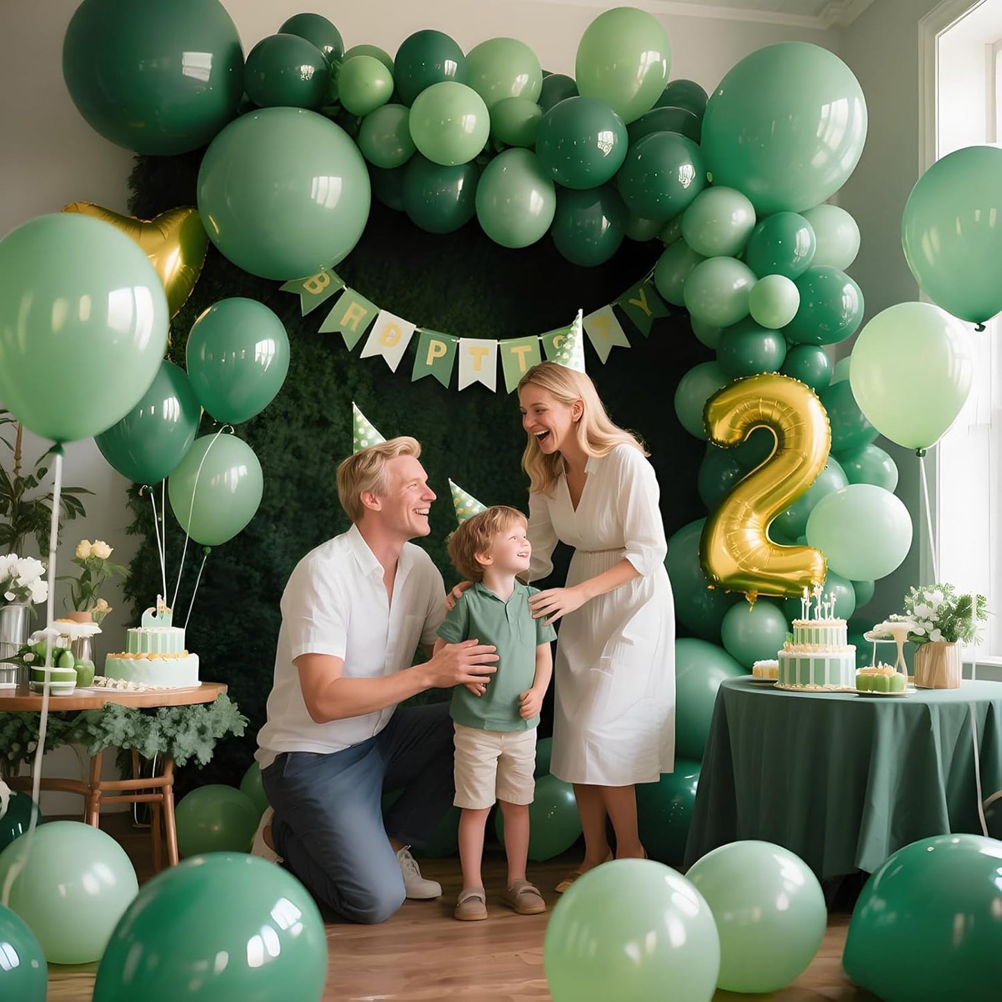 KAWKALSH Sage Green Balloon 12 Inch, 110pcs Latex Party Balloons Helium Bright Color for Birthday Baby Shower Wedding Party Supplies Arch Garland Decoration