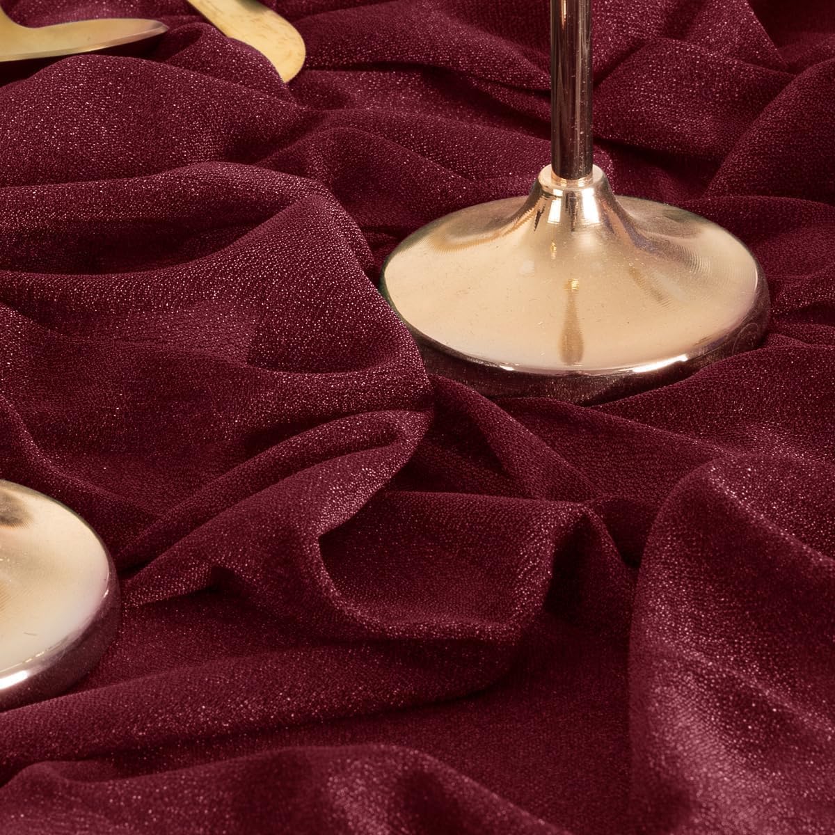 MLMW Christmas Wedding Arch Draping Fabric 1 Panel 29" x 20Ft Burgundy Sheer Wedding Arch Backdrop Drapes Outdoor Curtain for Ceremony Party Background Ceiling Decor