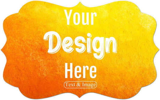 100-500 Custom Stickers Personalized Labels, Customized Stickers with Any Image Logo and Text. Custom Stickers for Business Logo Labels,etc. (Fancy Frame,5X2 Inch)