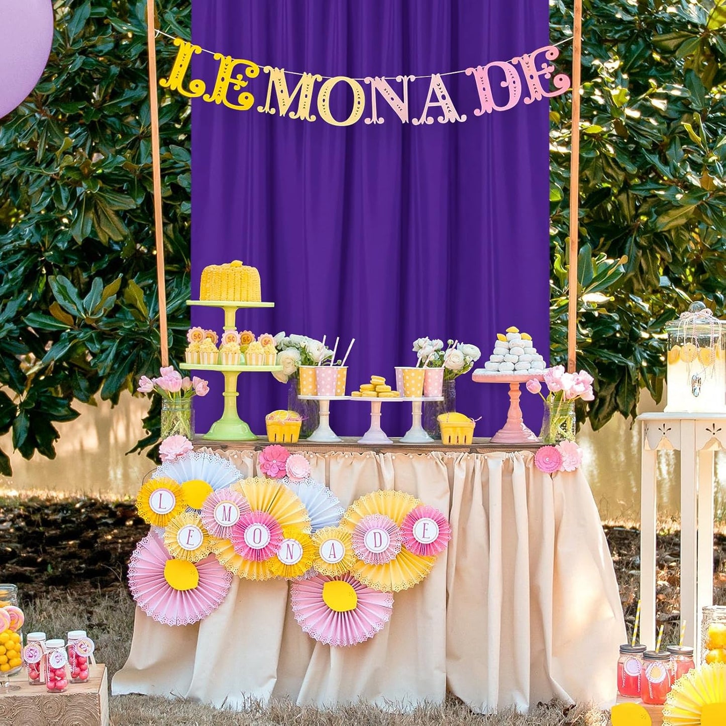 DWCN 10x8 FT Purple Backdrop Curtains for Parties, Photography Backdrop Drapes with Rod Pockets for Wedding Decorations Stage Birthday Family Gatherings, 2 Panels 5ft x 8ft