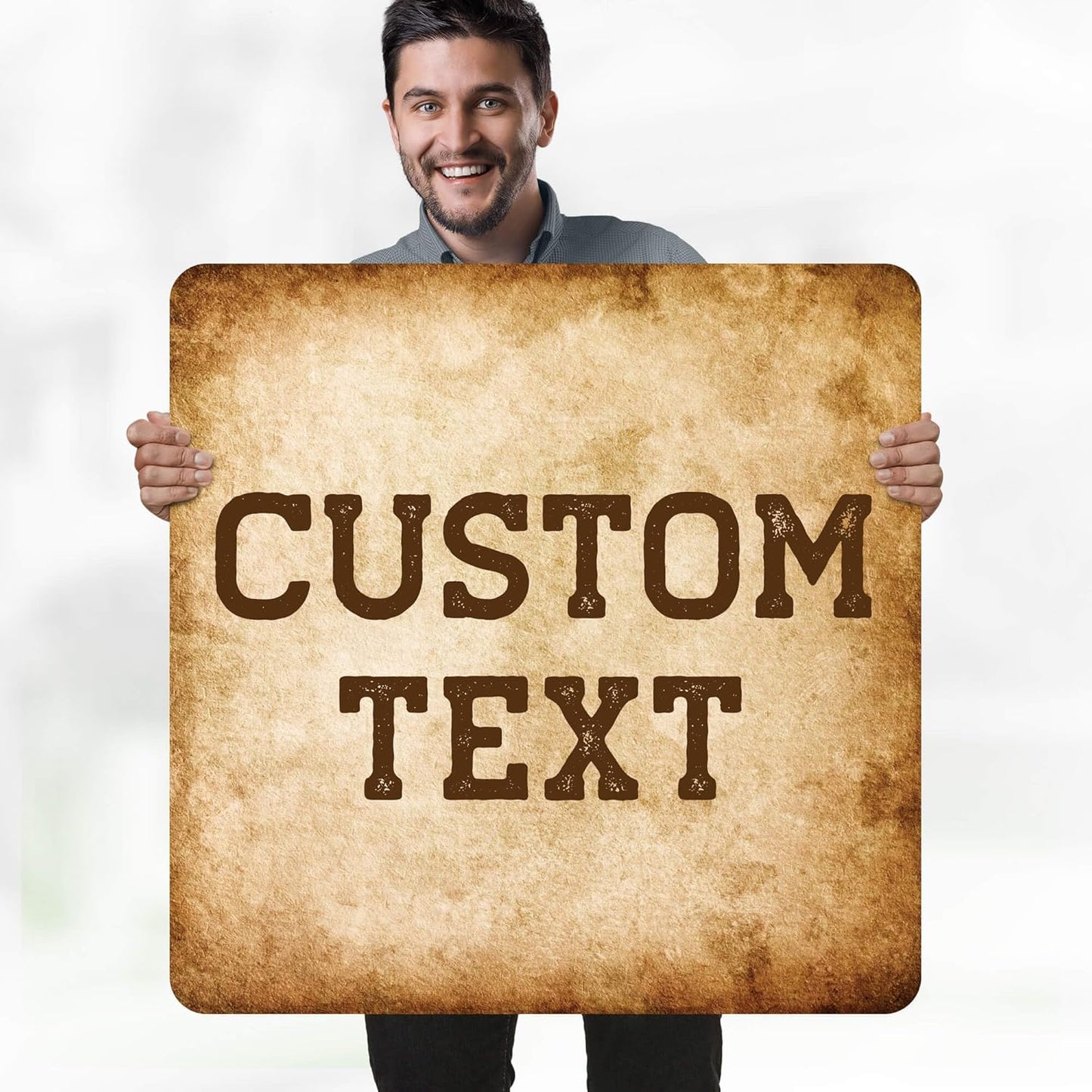 Custom Sign, Custom Street Sign, 11 Font Colors, 13 Font Styles, 4 Hole Options, 22 Sizes, 30x30 Inches, Rust Free DiBound, Fade Resistant, Made in USA by My Sign Center (Vintage)