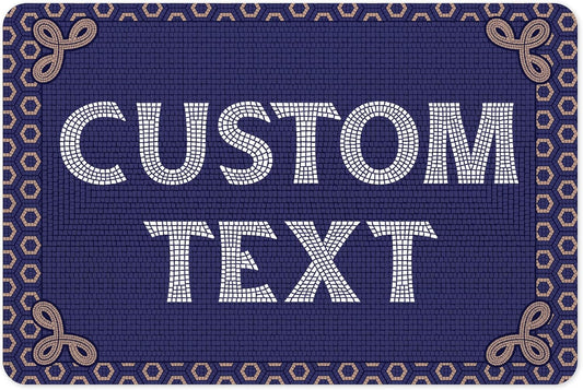 Custom Sign, Custom Street Sign, 11 Font Colors, 13 Font Styles, 4 Hole Options, 22 Sizes, 12x18 Inches, Rust Free DiBound, Fade Resistant, Made in USA by My Sign Center (Fauxsaic 1)