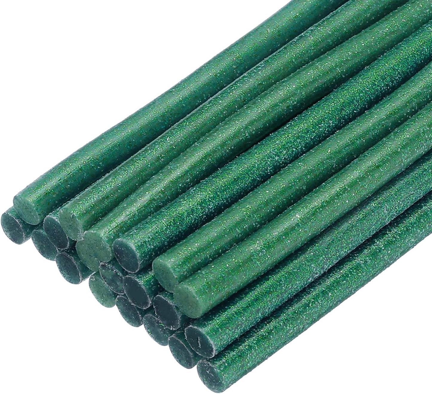 uxcell 20pcs Hot Glue Sticks for Glue Gun 7mm/0.28-inch x 4-inch Mini Hot Melt Adhesive Glue Stick Glitter Dark Green
