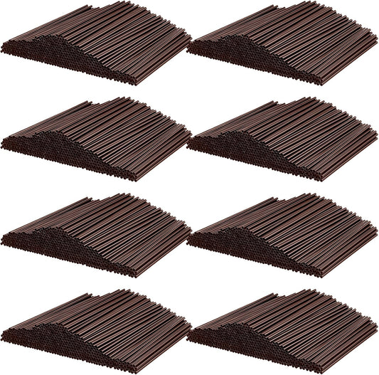 6000 Count Coffee Cocktail Stirrers Straws Disposable Plastic Sip Stir Sticks Cocktail Drink Stirrers Sticks Cups Straws for Bars Juice Drinking(Coffee,5 Inch)