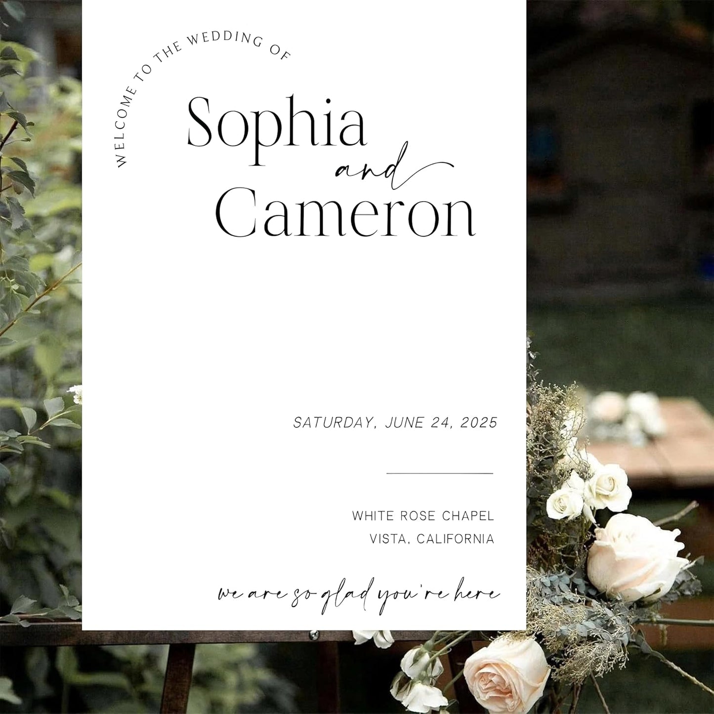 Editable Wedding Welcome Sign, Welcome To Our Wedding Sign, Modern Minimalist Wedding Sign, Printable Template, Instant Downloadpersonalized Wedding Welcome Sign, Welcome To Our Wedding Sign,